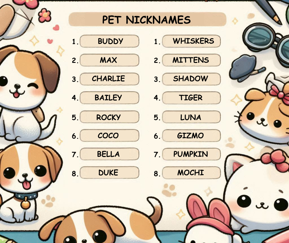 The Funniest and Most Unique Pet Nicknames: A Guide for Pet Parents 🐾😂
