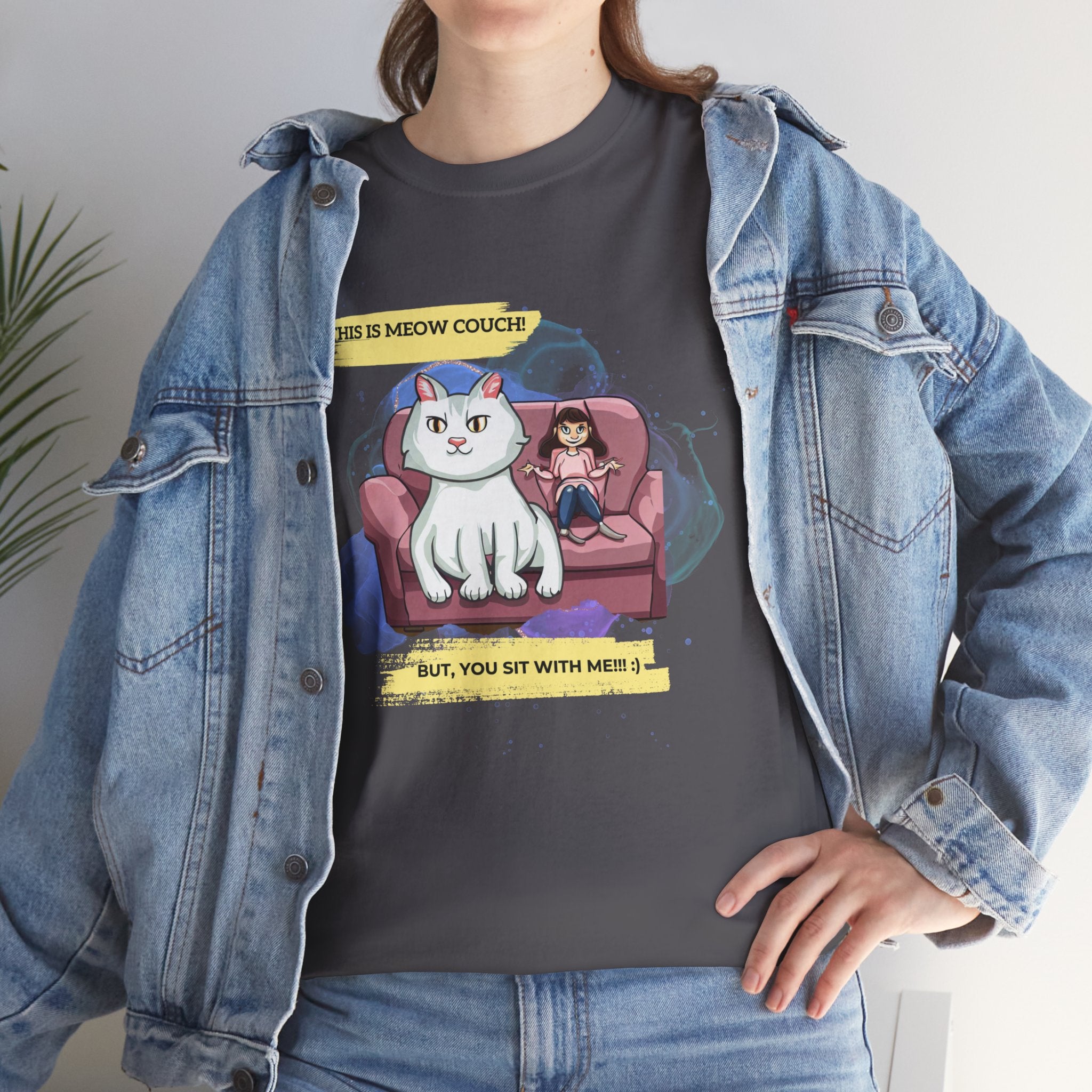 Unisex “Meow Couch” T-Shirt – Sofa King Kitty, Cat Lover Gift