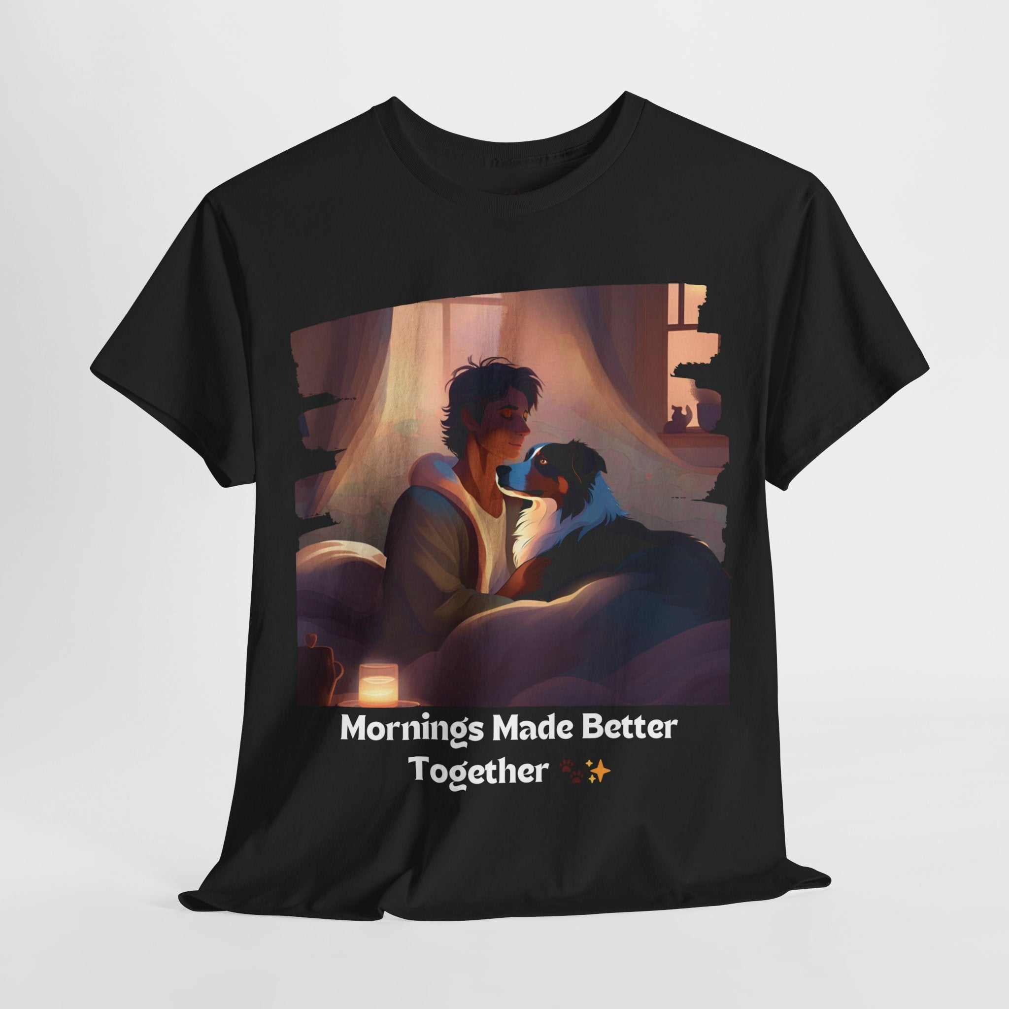 Men’s “Mornings Made Better with My Aussie” T‑Shirt – Morning Pup Dad Gift