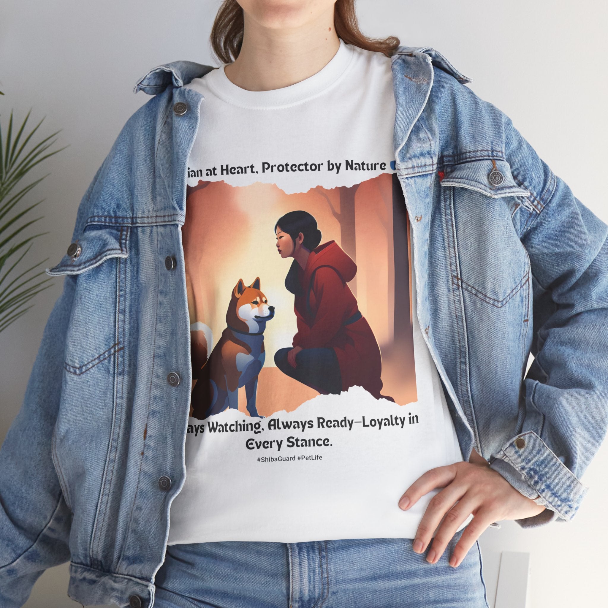 Women's - Guardian at Heart, Protector by Nature: Shiba Inu T-Shirt