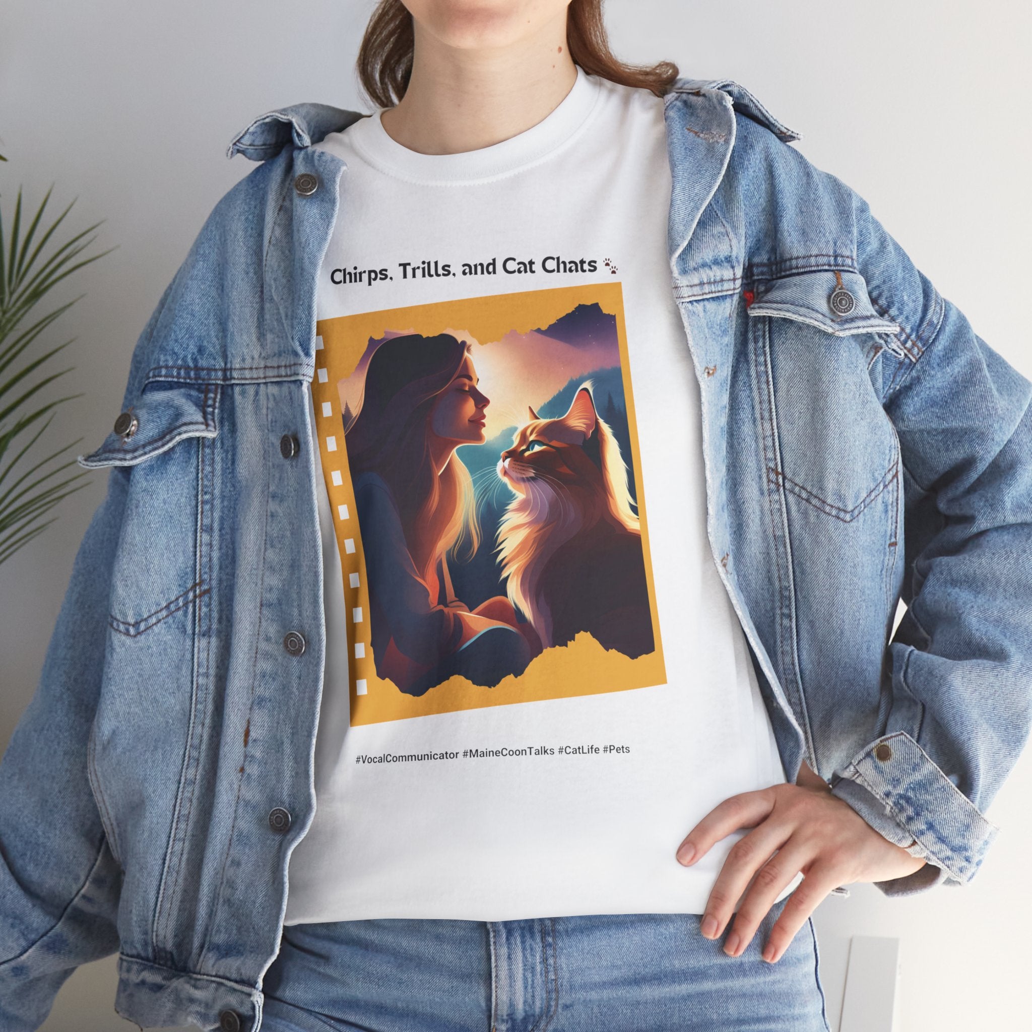 Women's - Chirps, Trills, and Cat Chats: Maine Coon Conversations T-Shirt