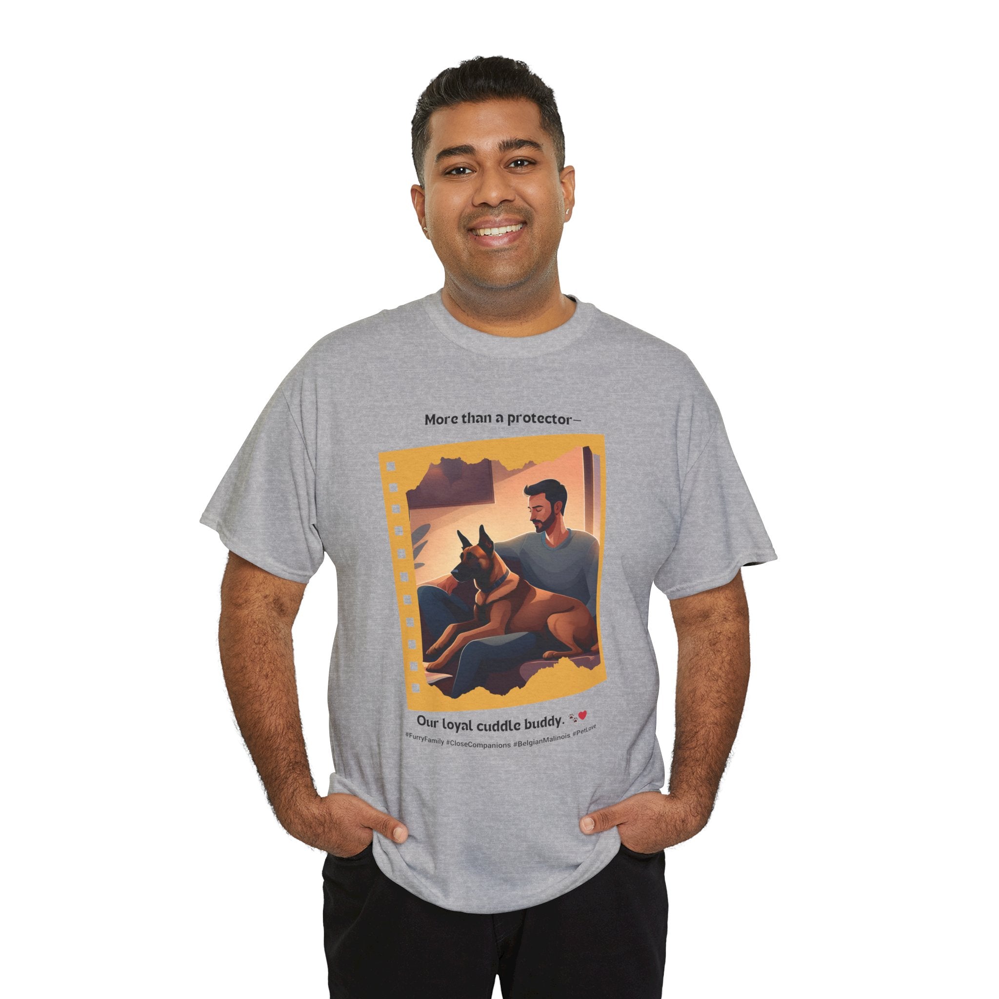 Men's - Loyal Cuddle Buddy: Belgian Malinois T-Shirt