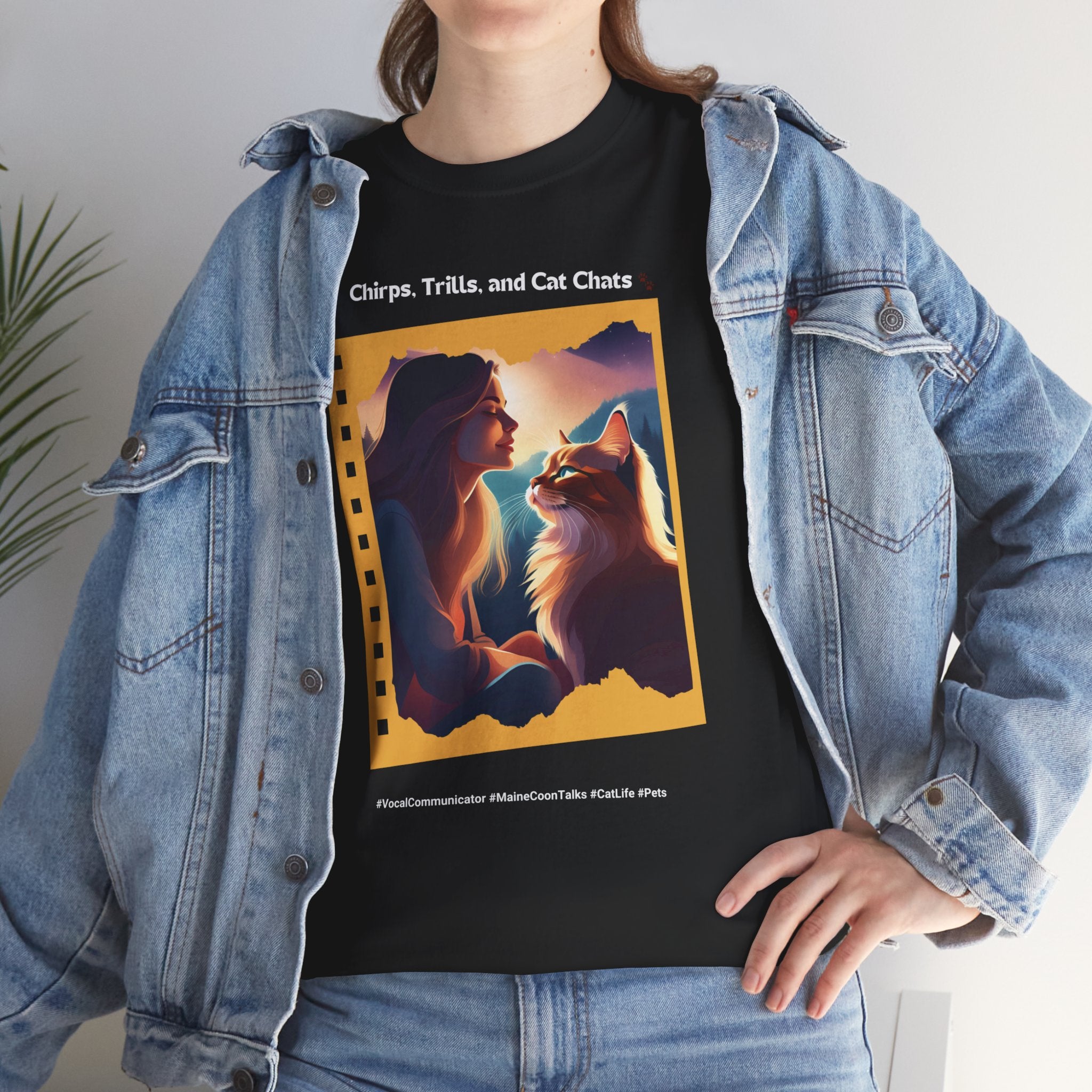 Women's - Chirps, Trills, and Cat Chats: Maine Coon Conversations T-Shirt