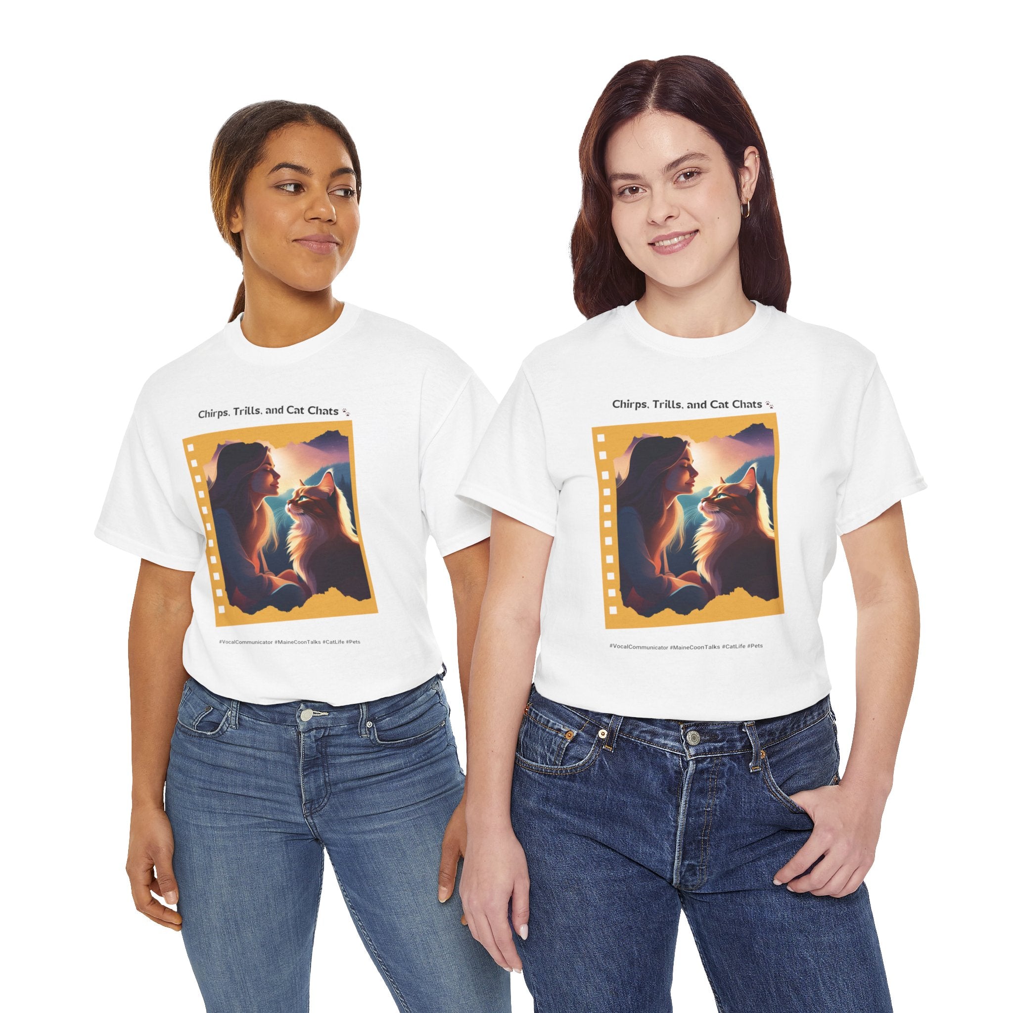 Women's - Chirps, Trills, and Cat Chats: Maine Coon Conversations T-Shirt