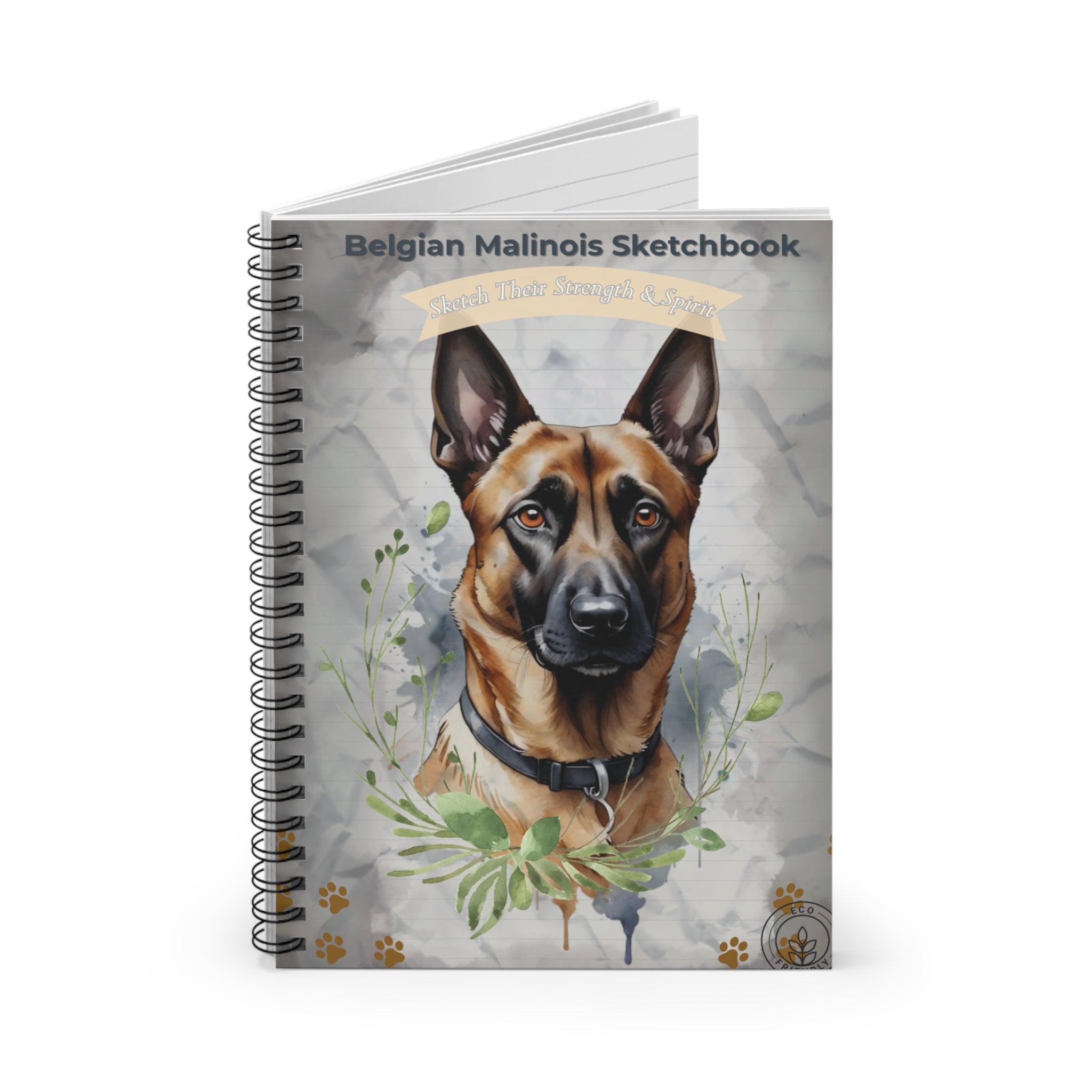 Belgian Malinois Sketchbook - Perfect Gift for Dog Lovers, Journal for Pet Owners, Dog Art, Ruled Spiral Notebook