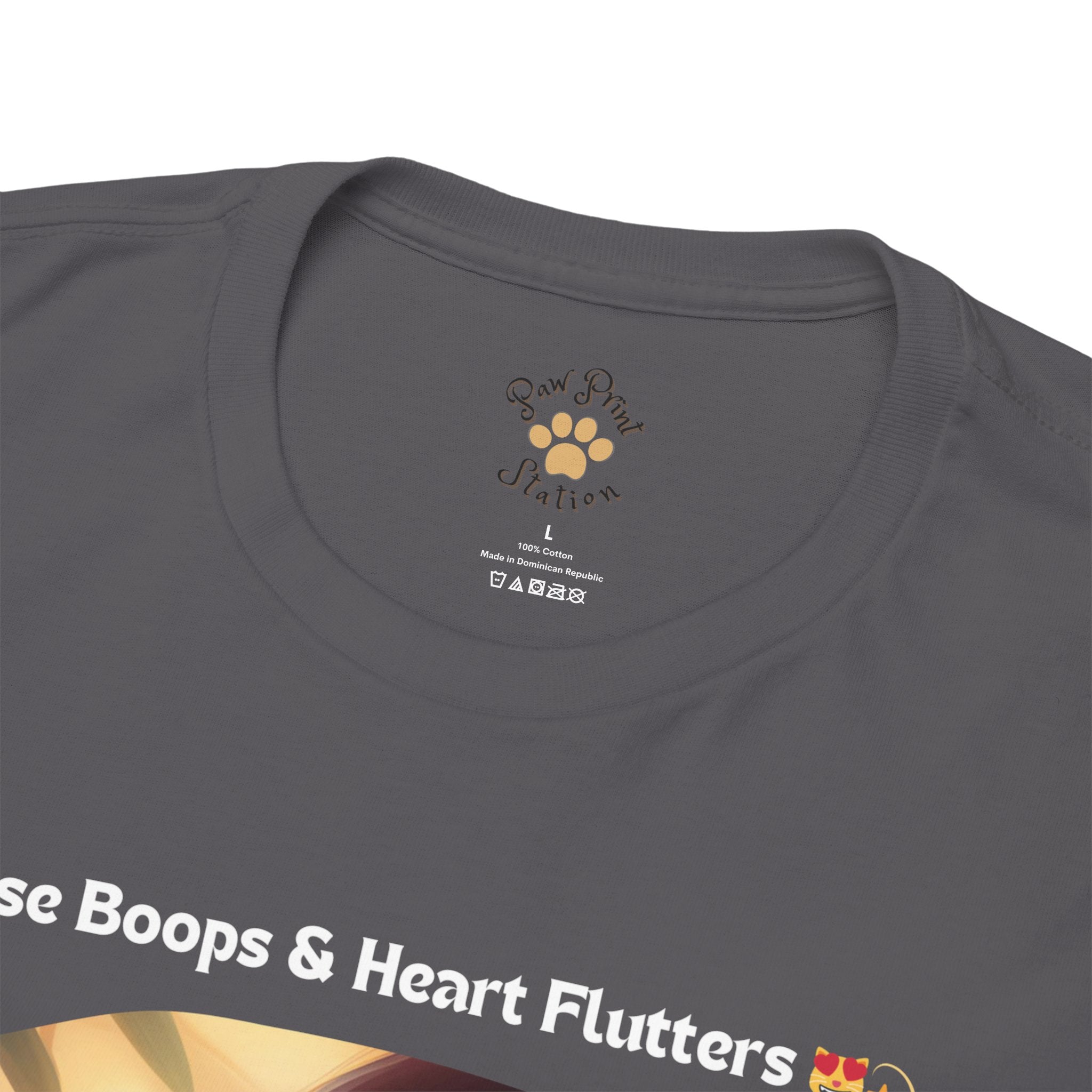Women’s “Nose Boops & Heart Flutters” Exotic Shorthair T‑Shirt – Sweet Cat Mom Gift