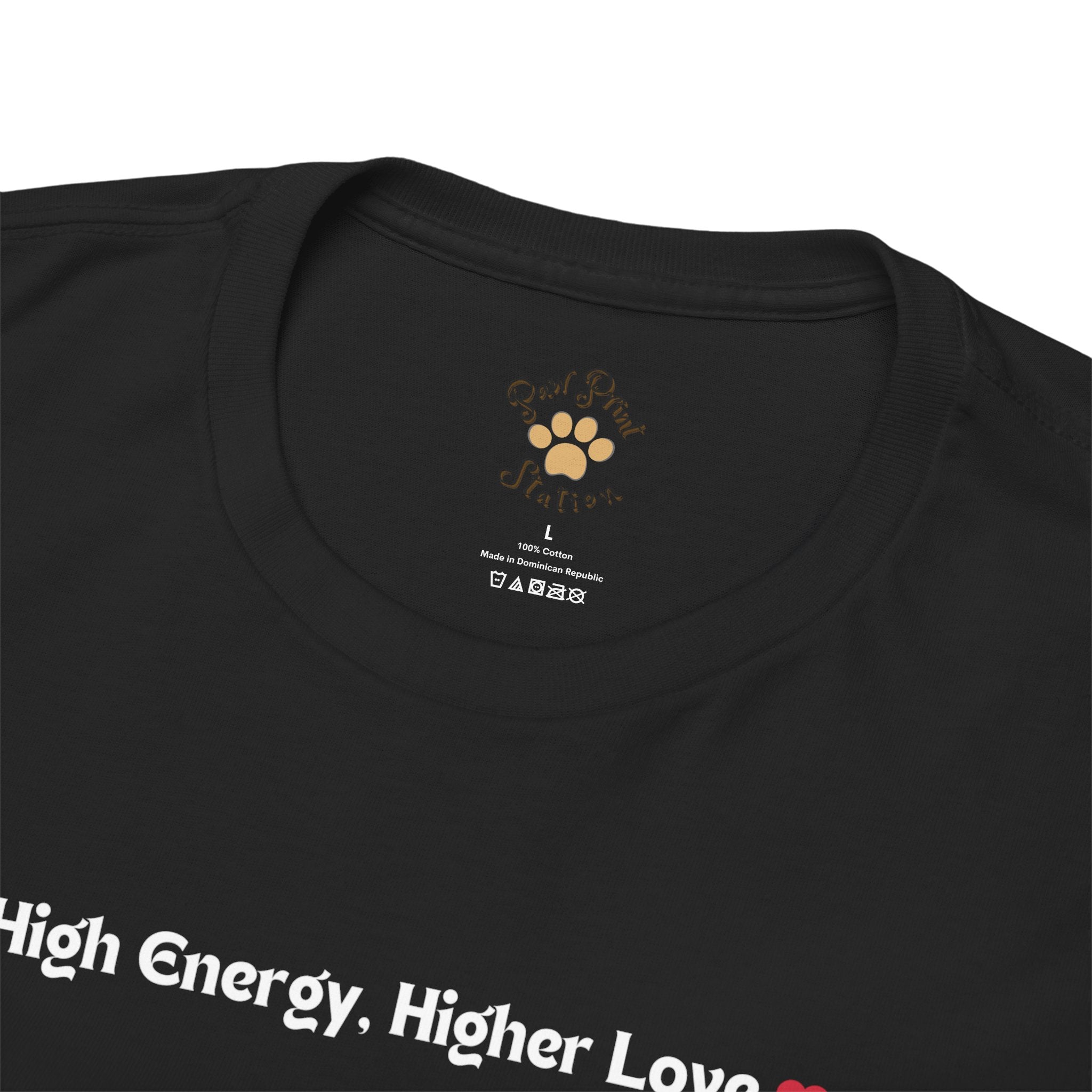 Women’s “High Energy, Higher Love” Australian Shepherd T‑Shirt – Energetic Pup Mom Gift