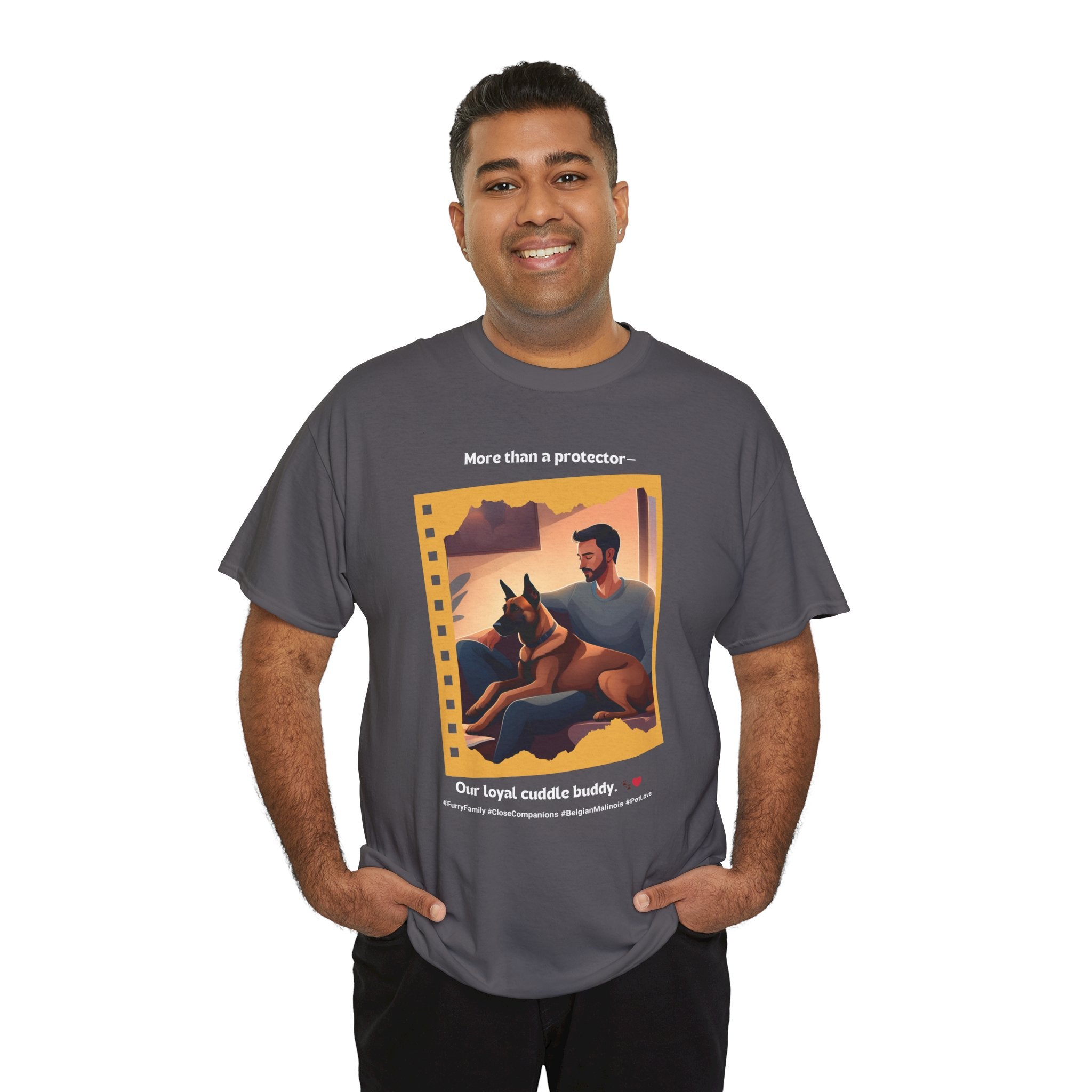 Men's - Loyal Cuddle Buddy: Belgian Malinois T-Shirt