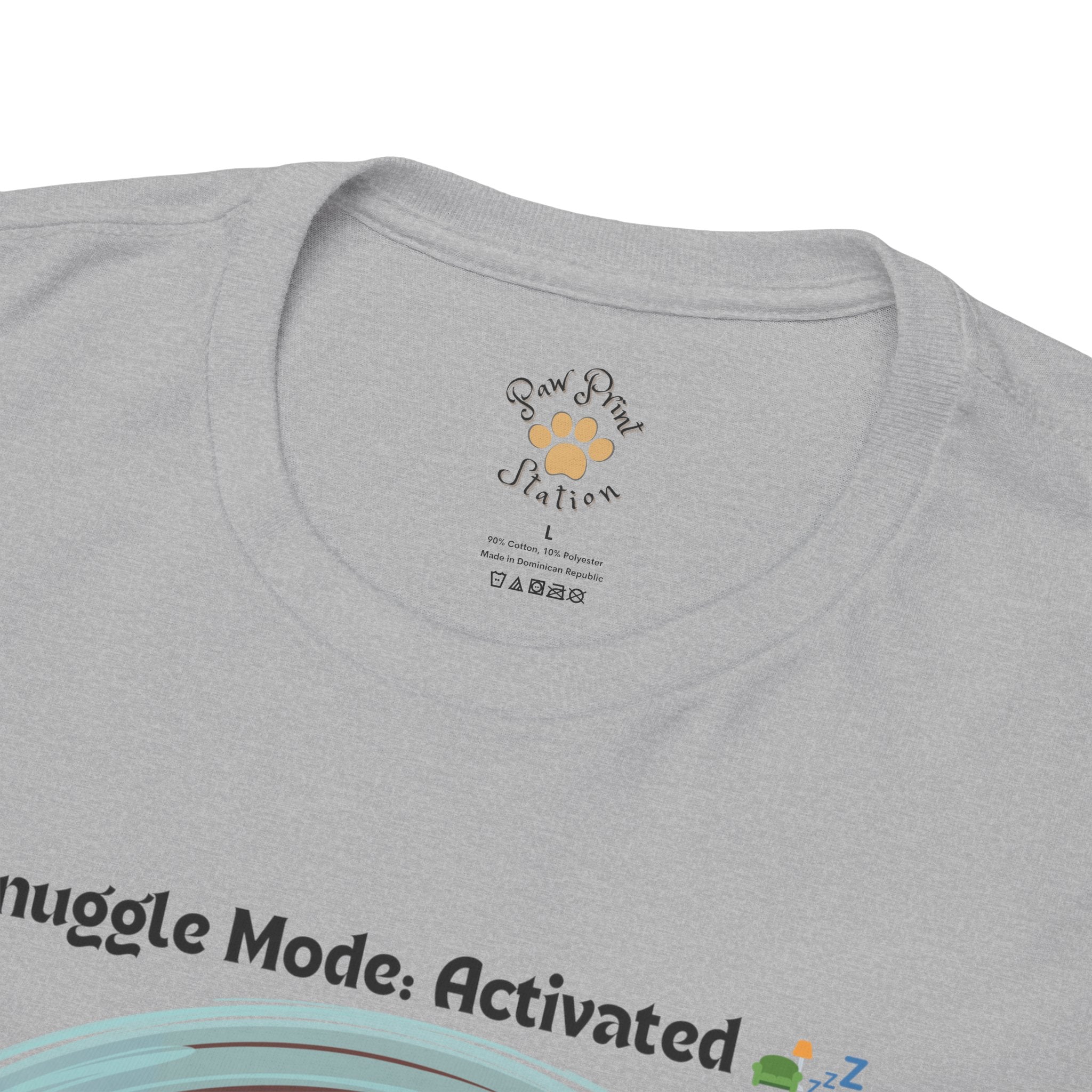 Men’s “Cozy Vibes: Boston Terrier Snuggles” T‑Shirt – Warm Pup Dad Gift
