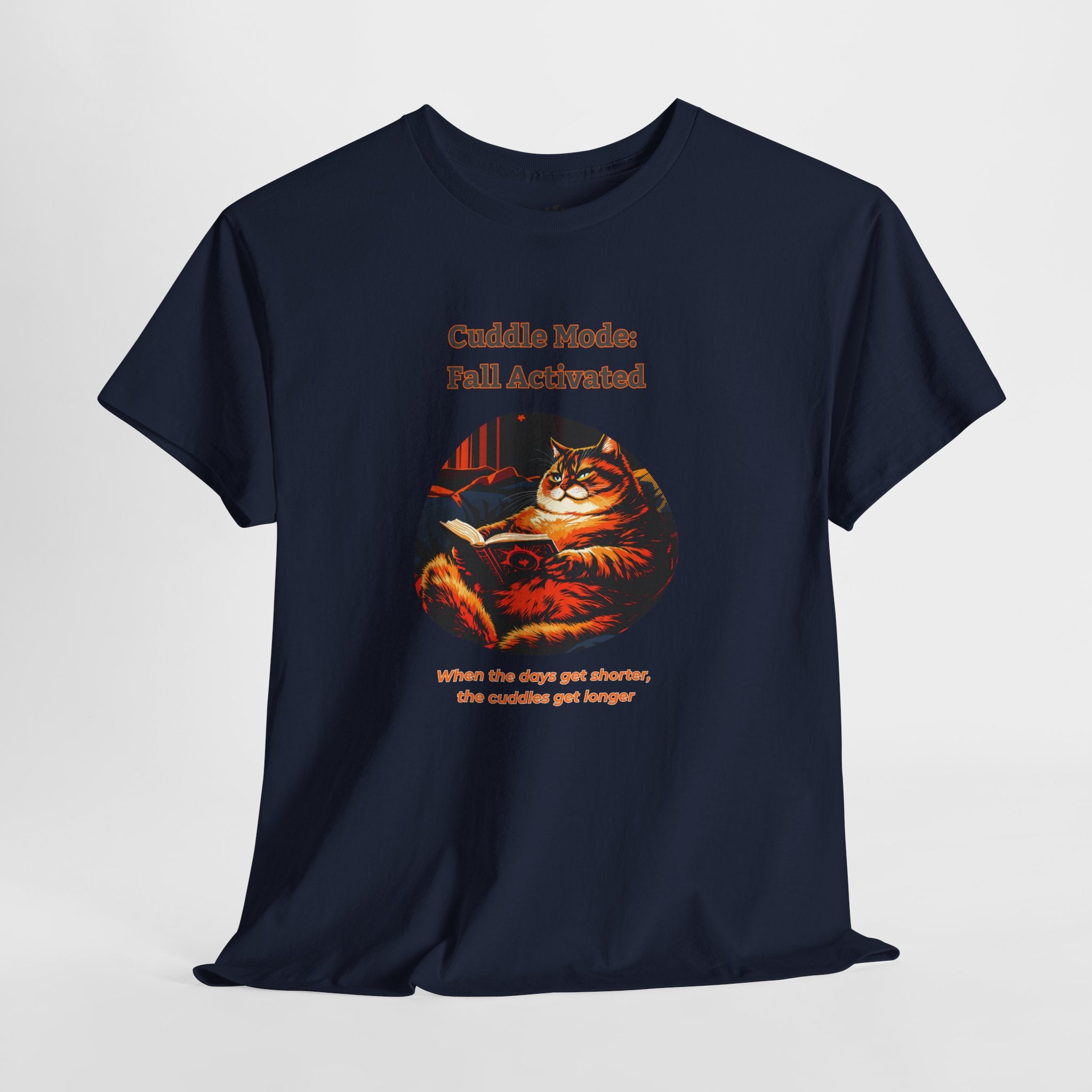 Unisex T-Shirt – Cuddle Mode: Fall Activated: British Shorthair Cat Shirt