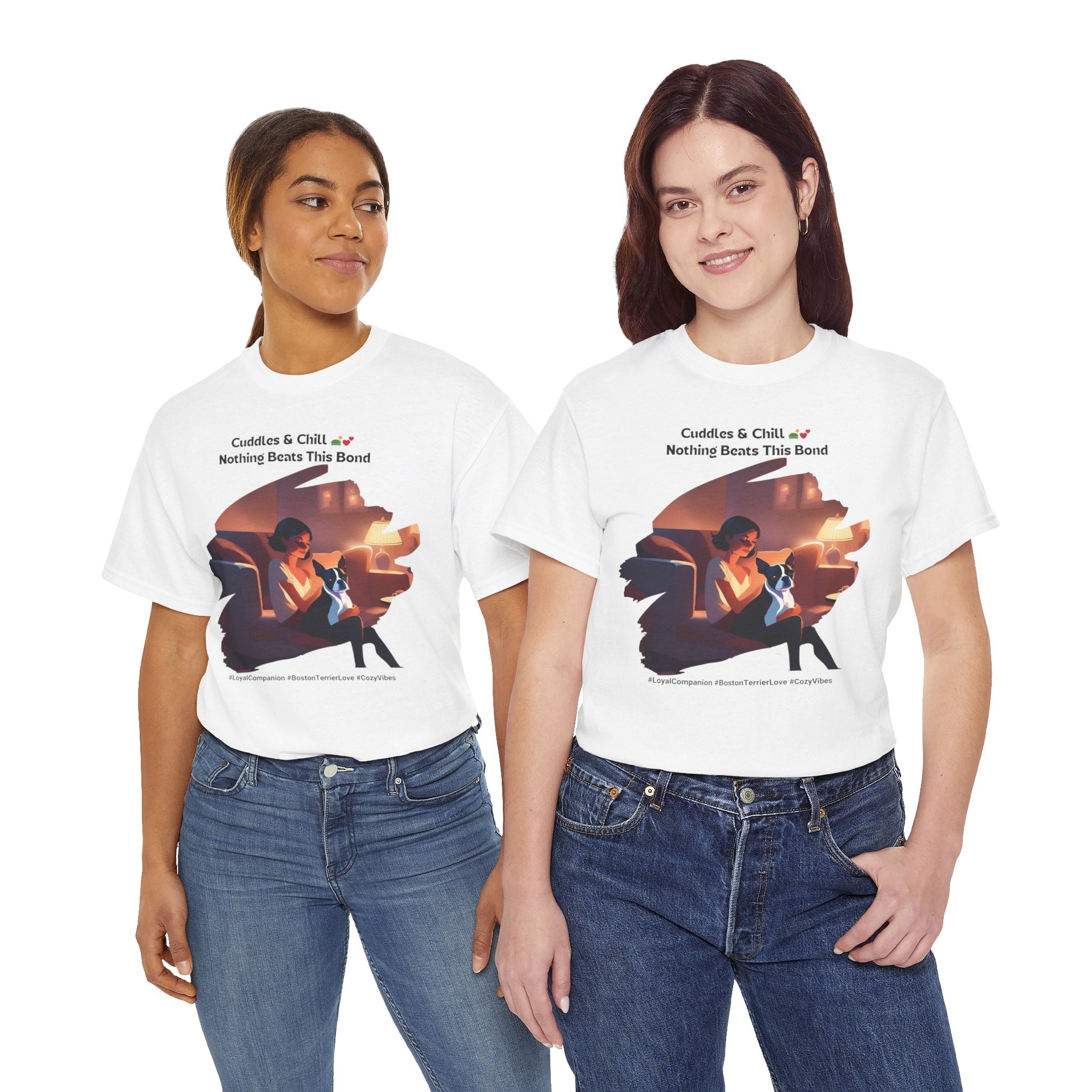Women’s “Loyal Companion” Boston Terrier T‑Shirt – Faithful Pup Mom Gift