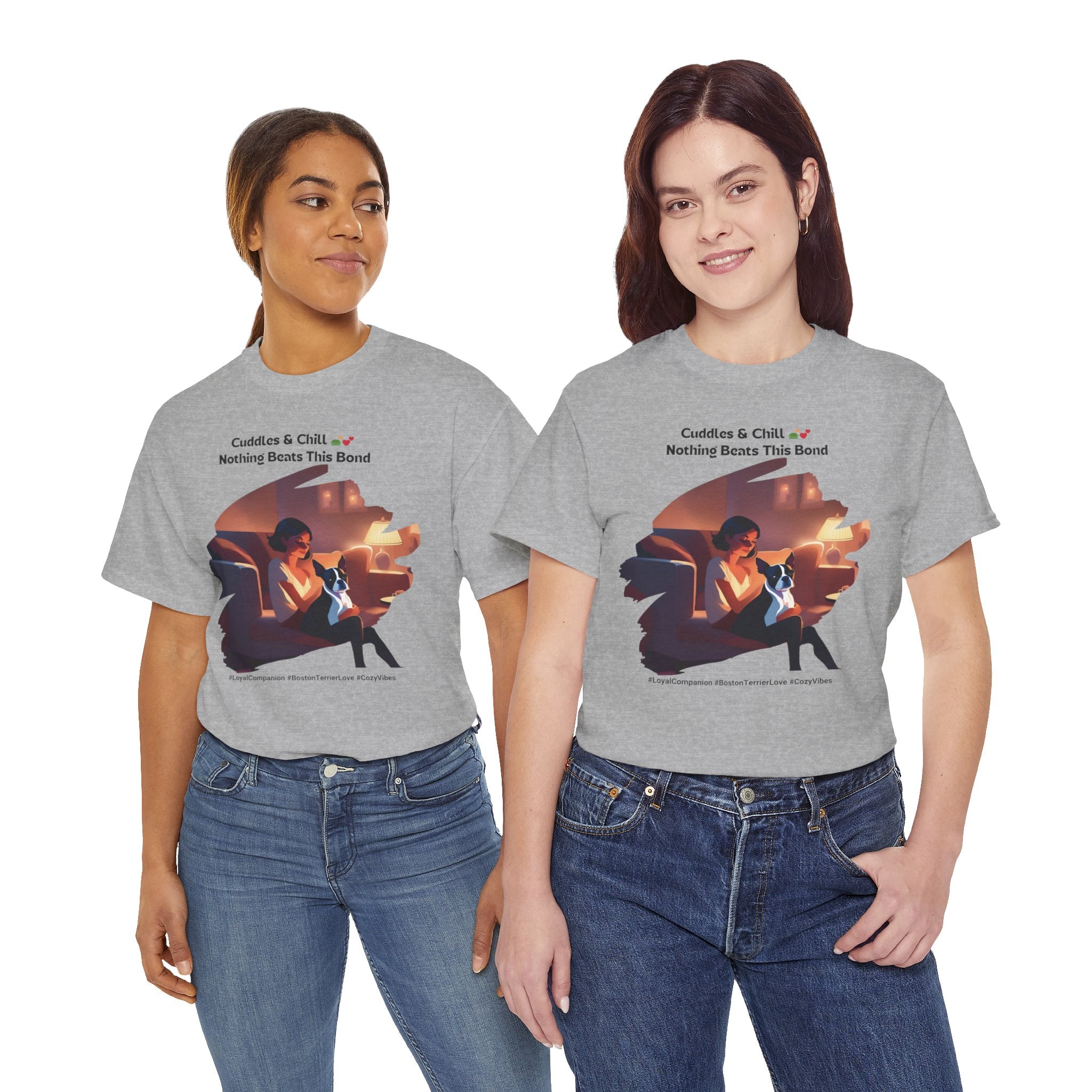 Women’s “Loyal Companion” Boston Terrier T‑Shirt – Faithful Pup Mom Gift