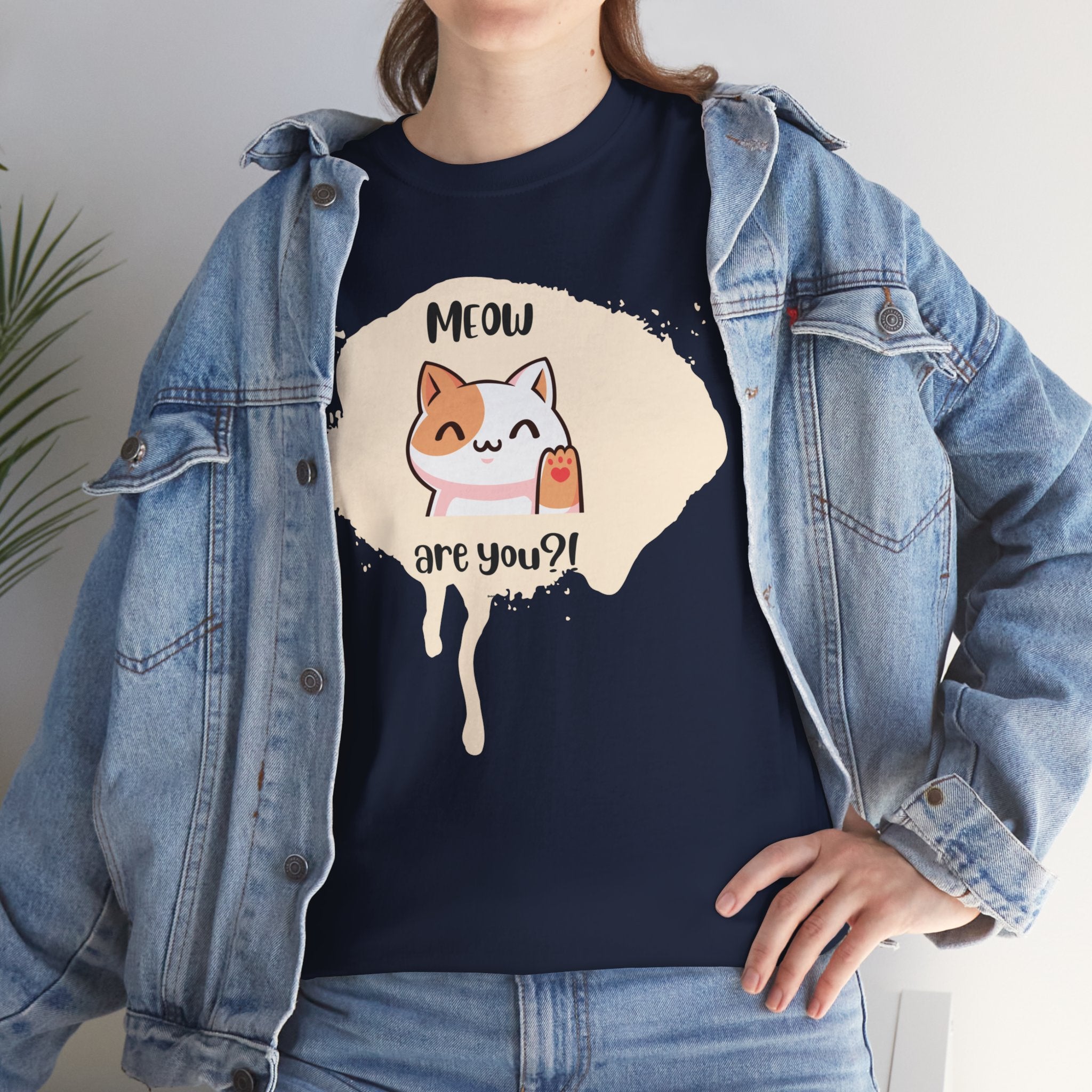 Unisex “Meow Are You?” T-Shirt – Playful Greeting, Cat Lover Gift