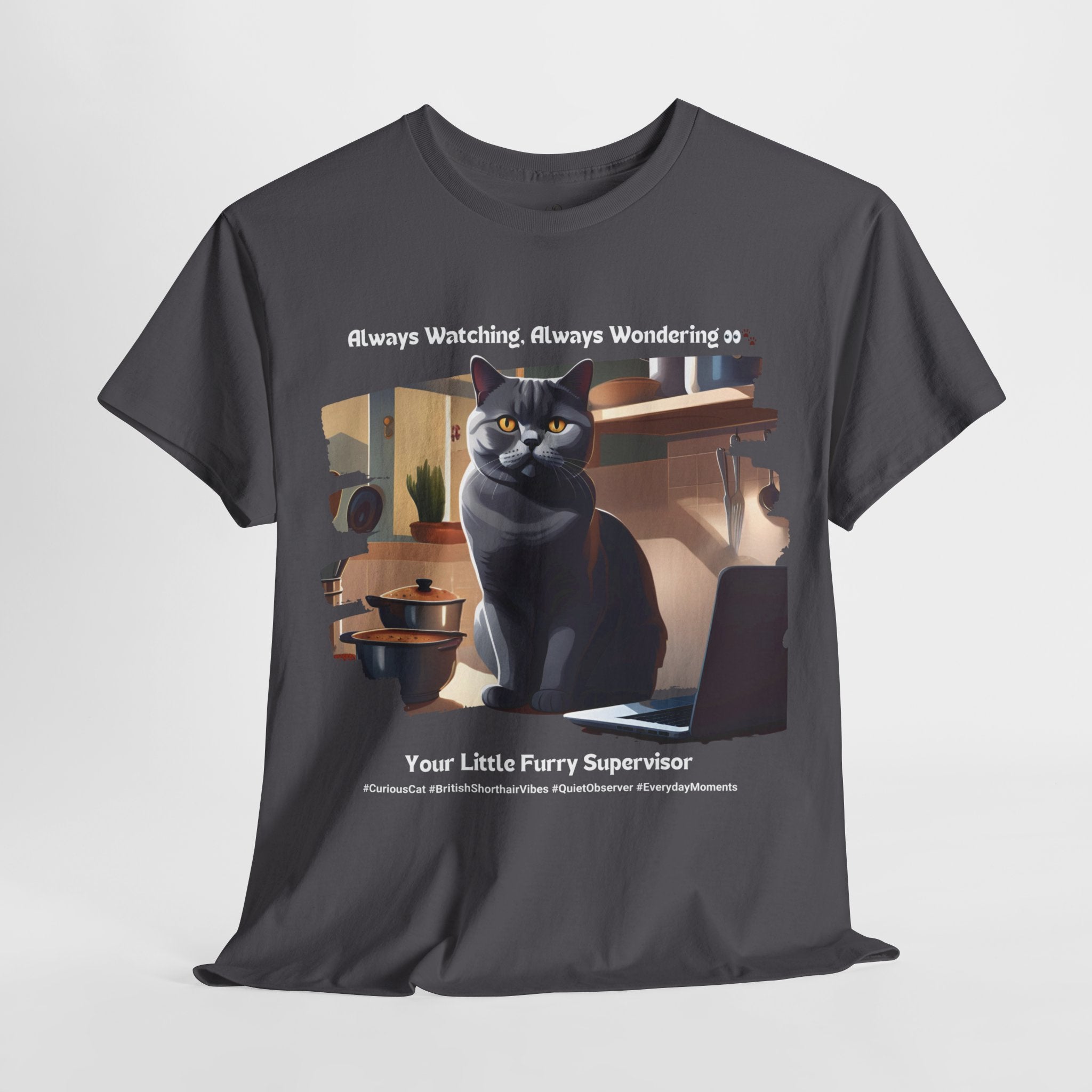 Unisex - Quiet Observer: British Shorthair T-Shirt