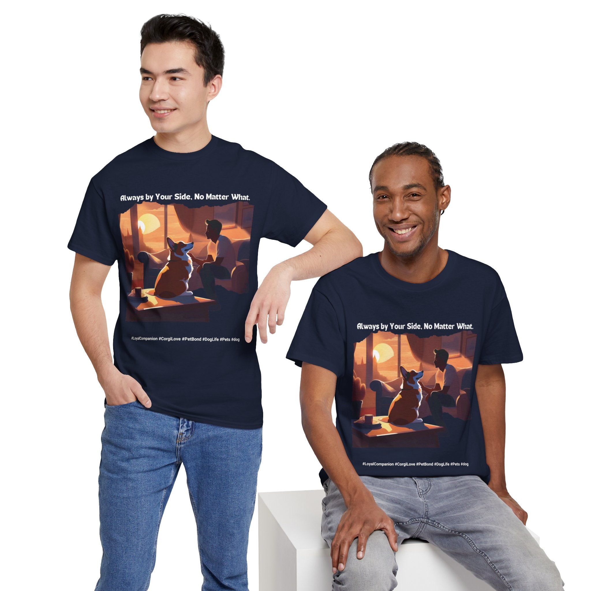 Men's - Always by Your Side: Corgi Love T-Shirt