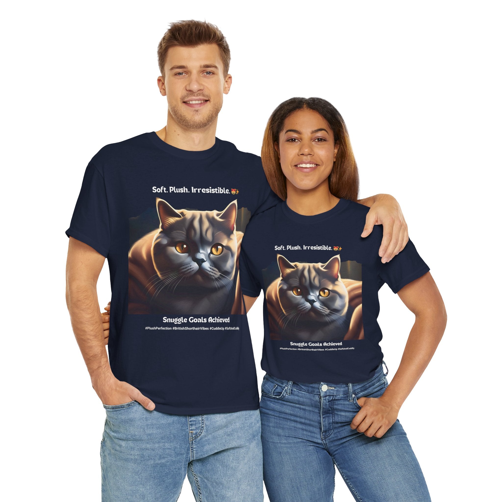 Unisex - Plush Perfection: British Shorthair Cuddles T-Shirt