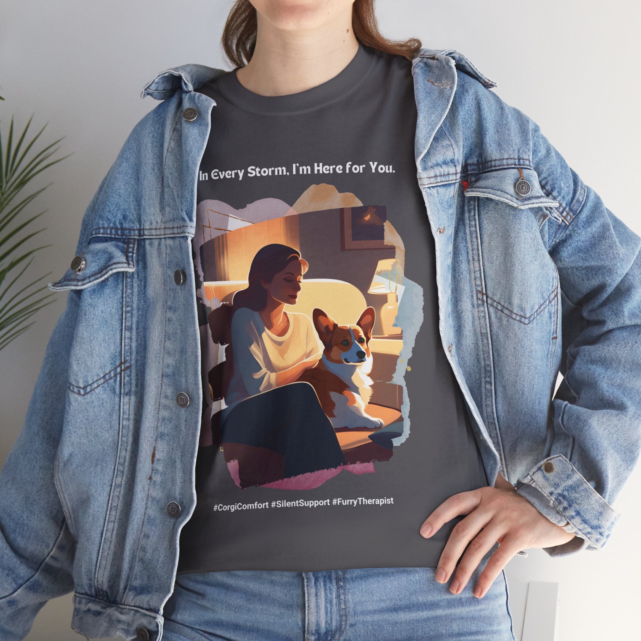 Women's - In Every Storm, I'm Here for You: Corgi Comfort T-Shirt