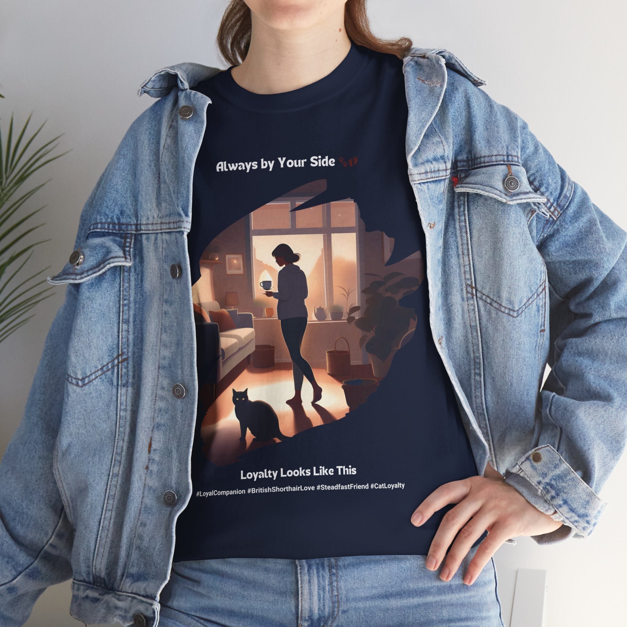 Women’s “Ever-Present Purr” British Shorthair T-Shirt – Loyal Kitty, Cat Mom Gift