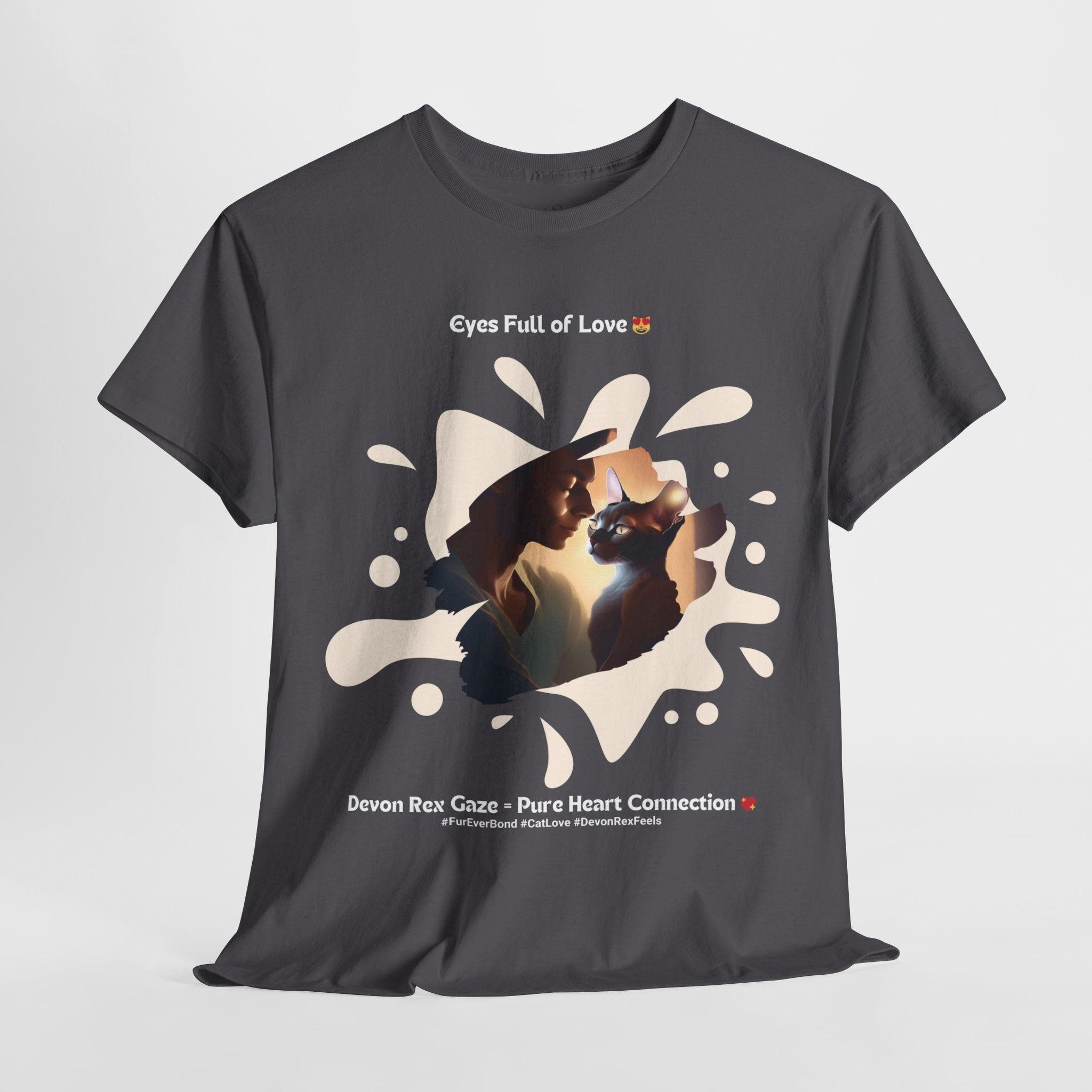 Men’s “Eyes Full of Love” Devon Rex T‑Shirt – Adoring Cat Dad Gift