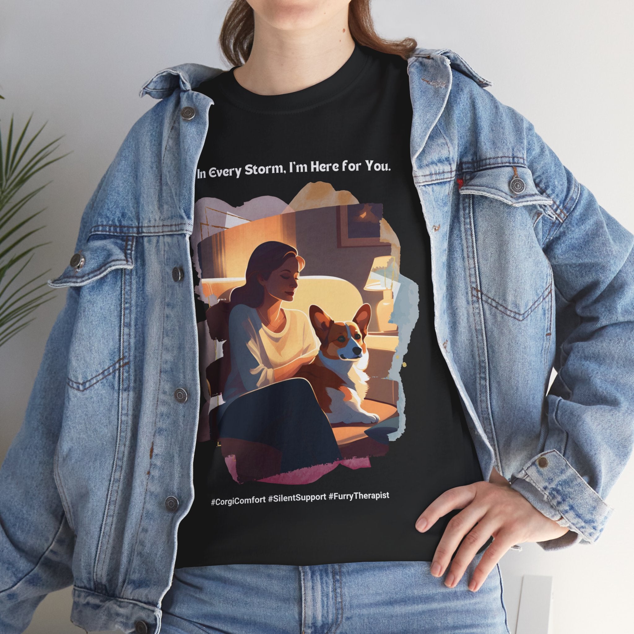 Women's - In Every Storm, I'm Here for You: Corgi Comfort T-Shirt
