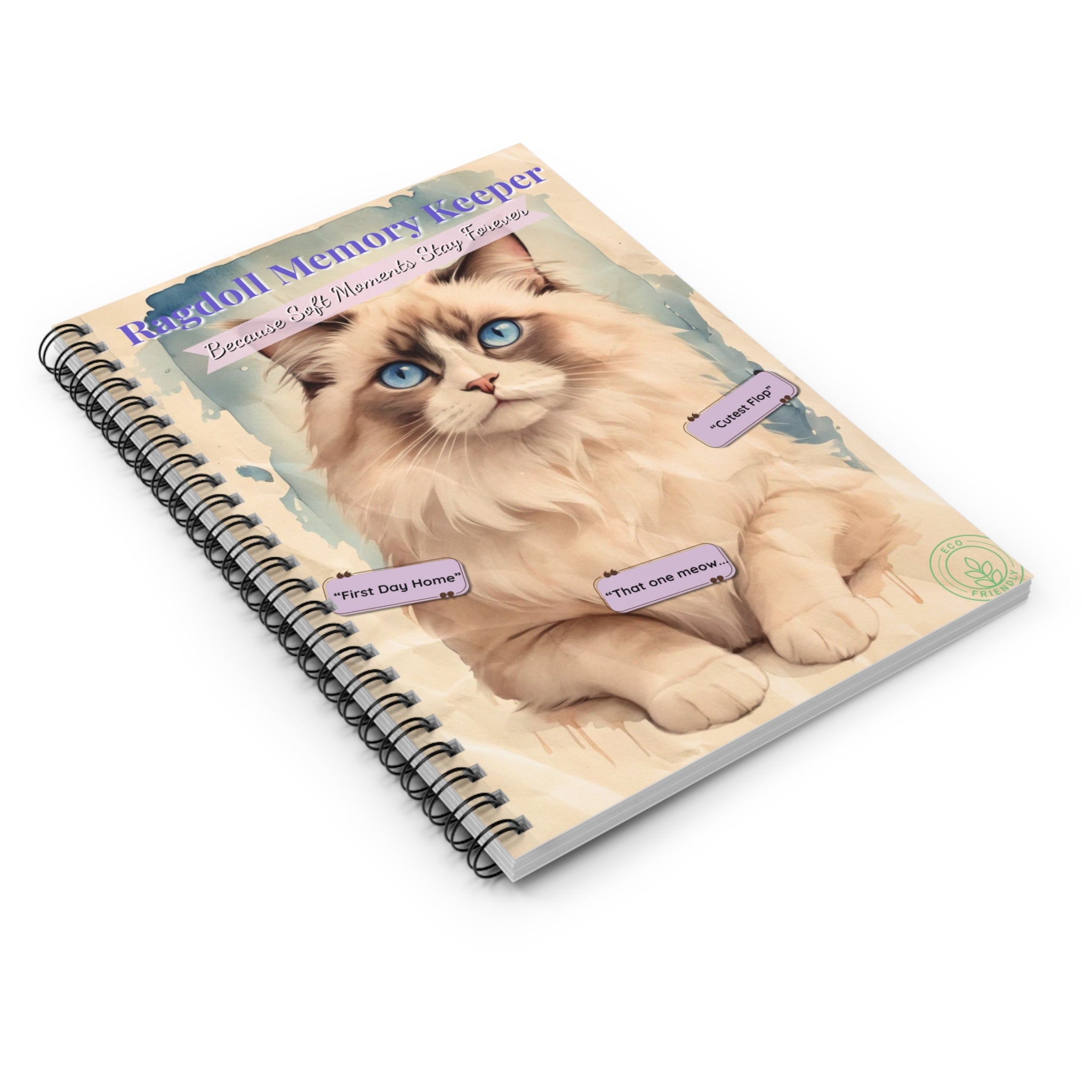 Ragdoll Cat Memory Keeper Notebook, Cute Journal for Cat Lovers, Pet Memorial, Gift for Her, Cat Mom Planner, Memorable Keepsake