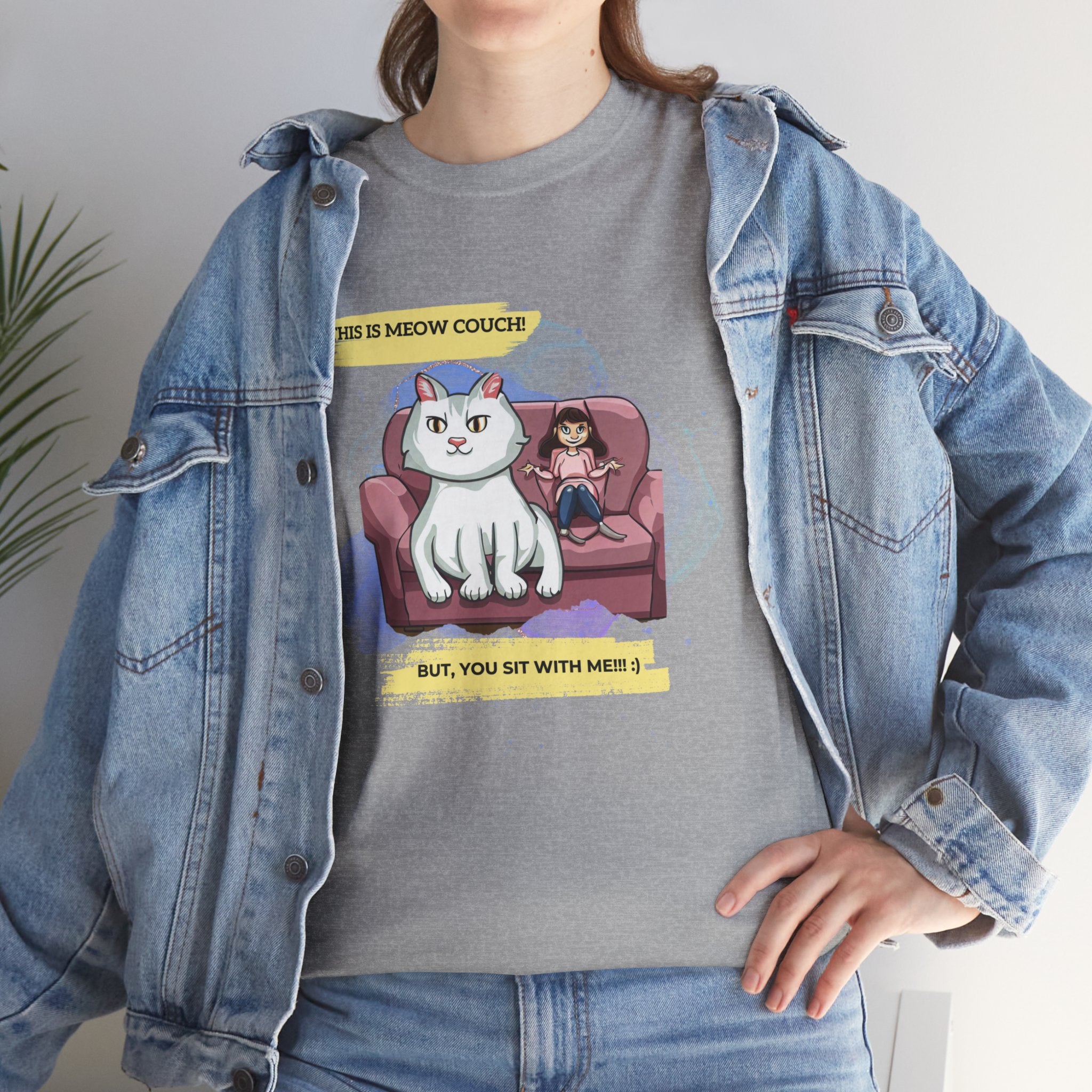 Unisex “Meow Couch” T-Shirt – Sofa King Kitty, Cat Lover Gift