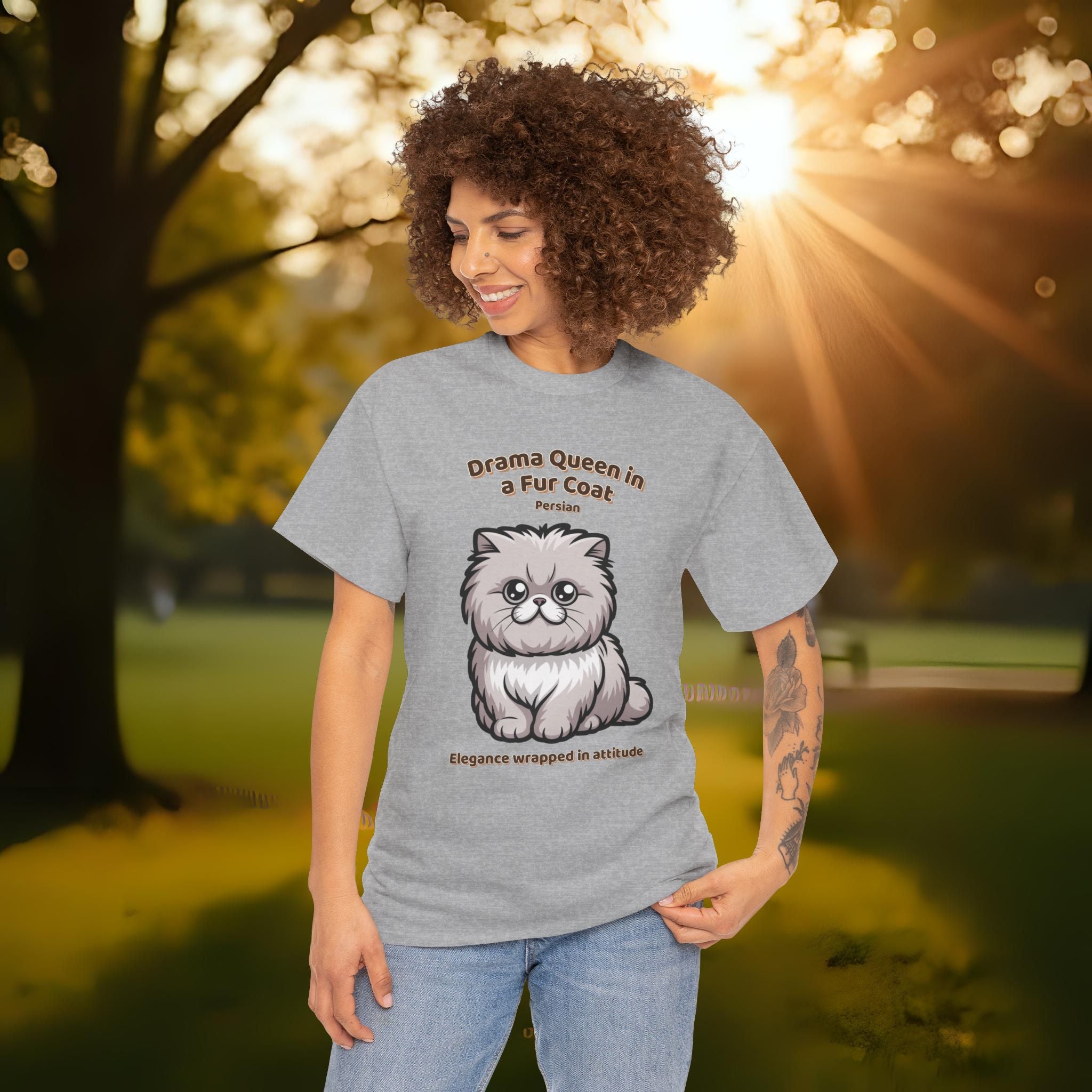 Unisex T-Shirt – Drama Queen in a Fur Coat: Persian Everyday Moments Edition