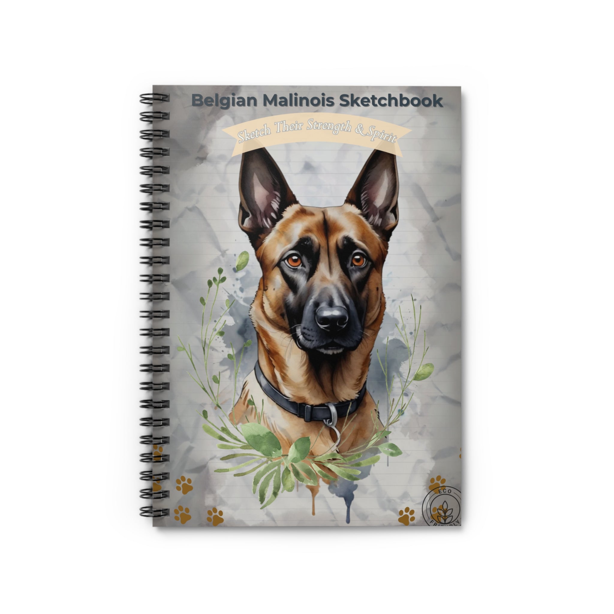 Belgian Malinois Sketchbook - Perfect Gift for Dog Lovers, Journal for Pet Owners, Dog Art, Ruled Spiral Notebook