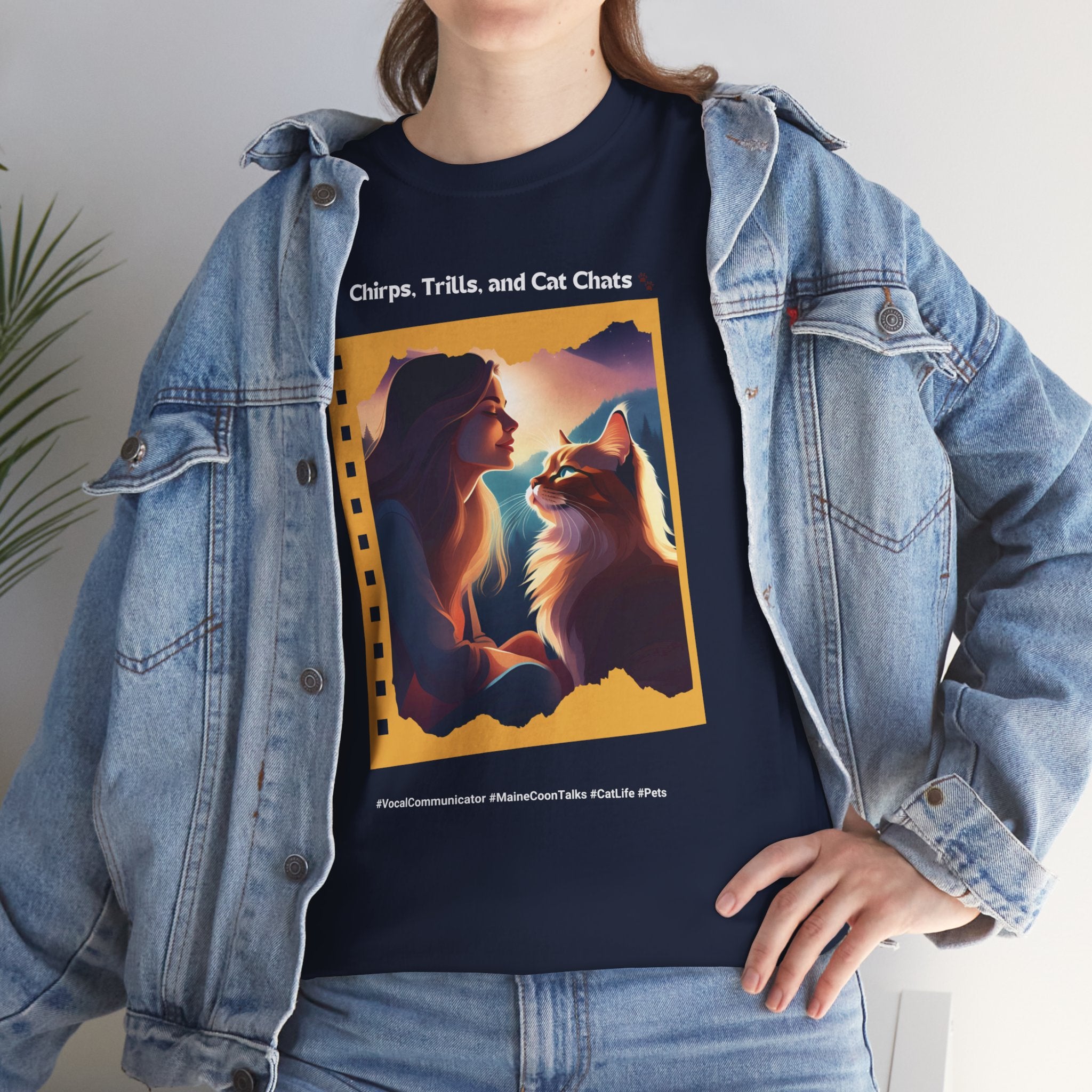 Women's - Chirps, Trills, and Cat Chats: Maine Coon Conversations T-Shirt