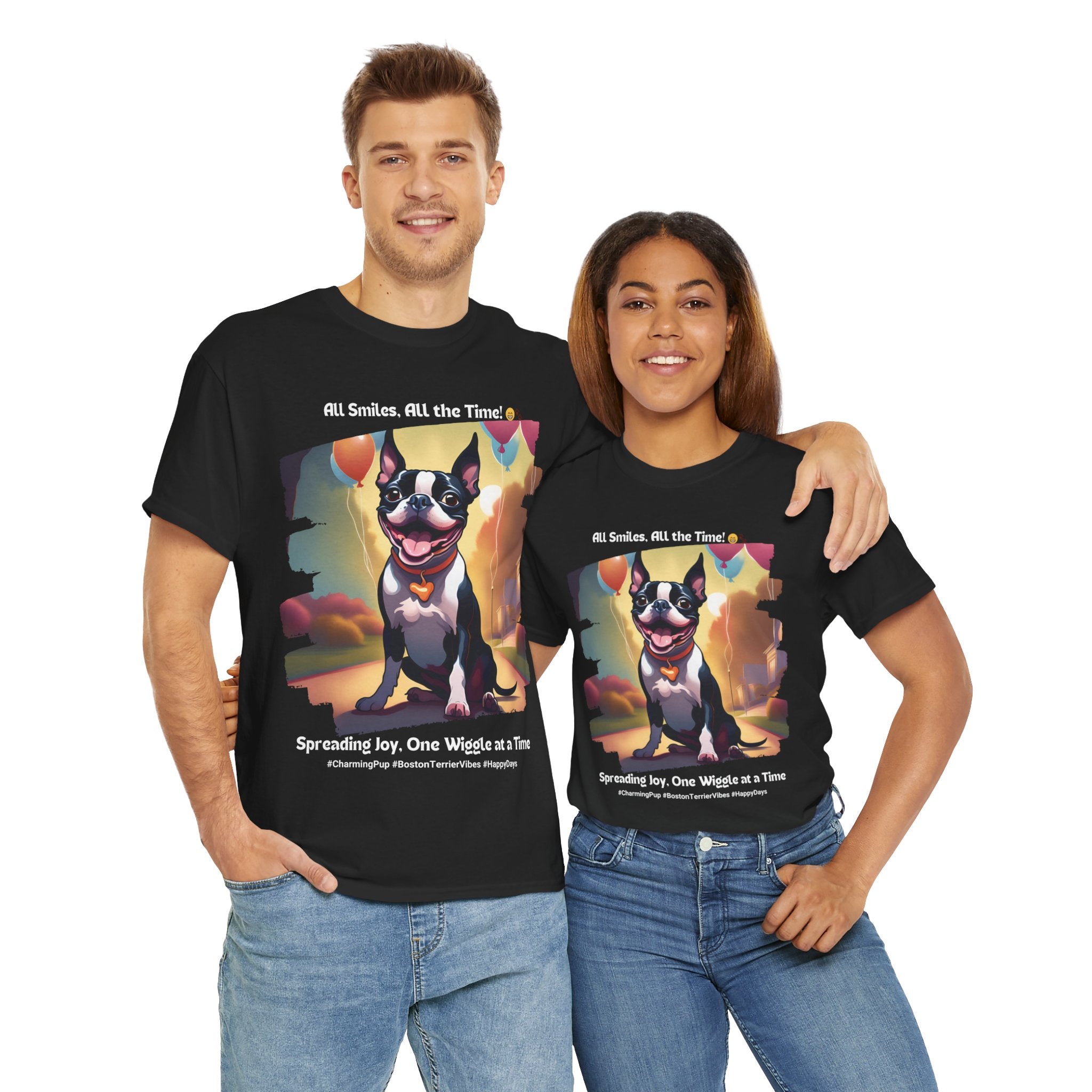 Unisex - Happy Days: Boston Terrier T-Shirt