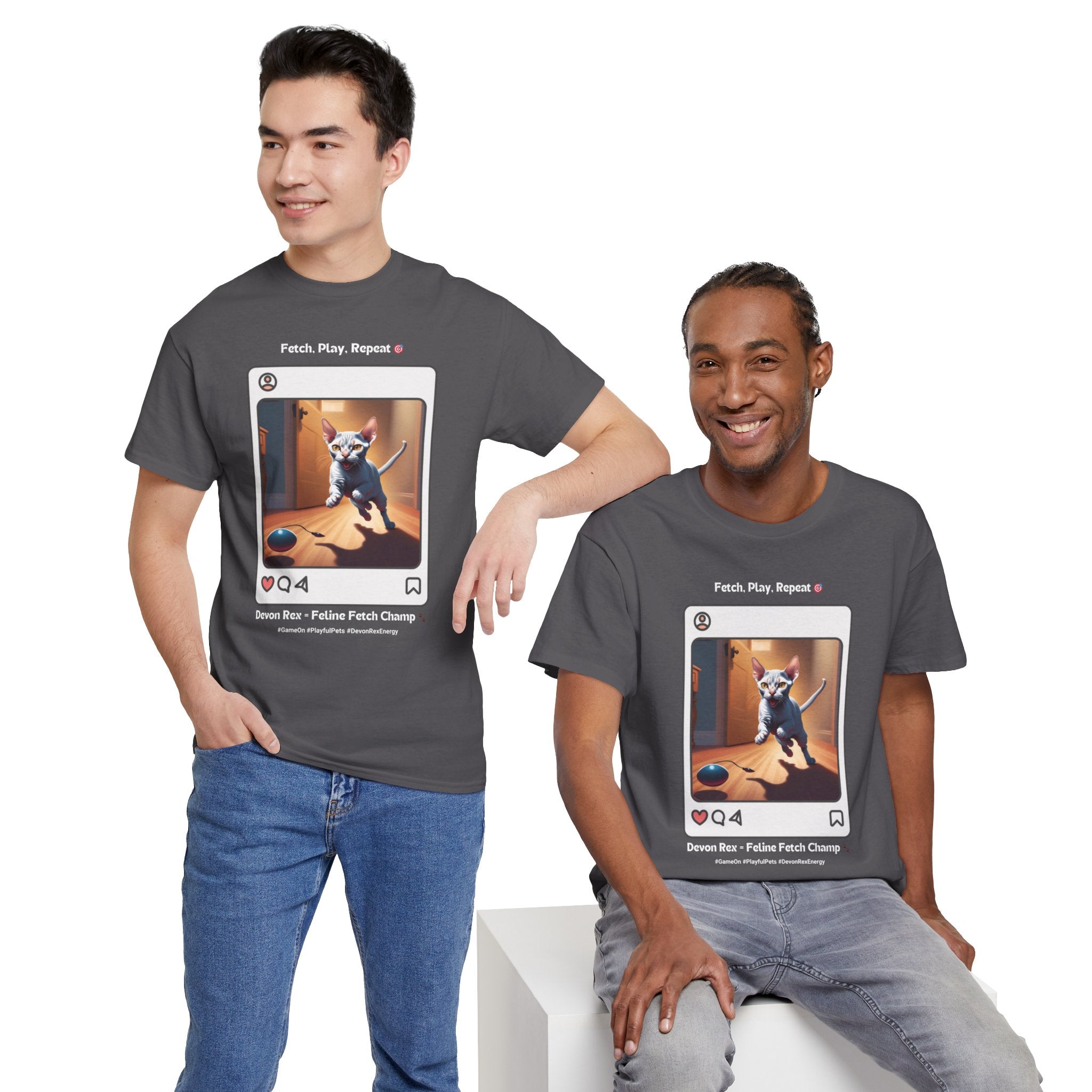 Unisex - Devon Rex: Feline Fetch Champ T-Shirt