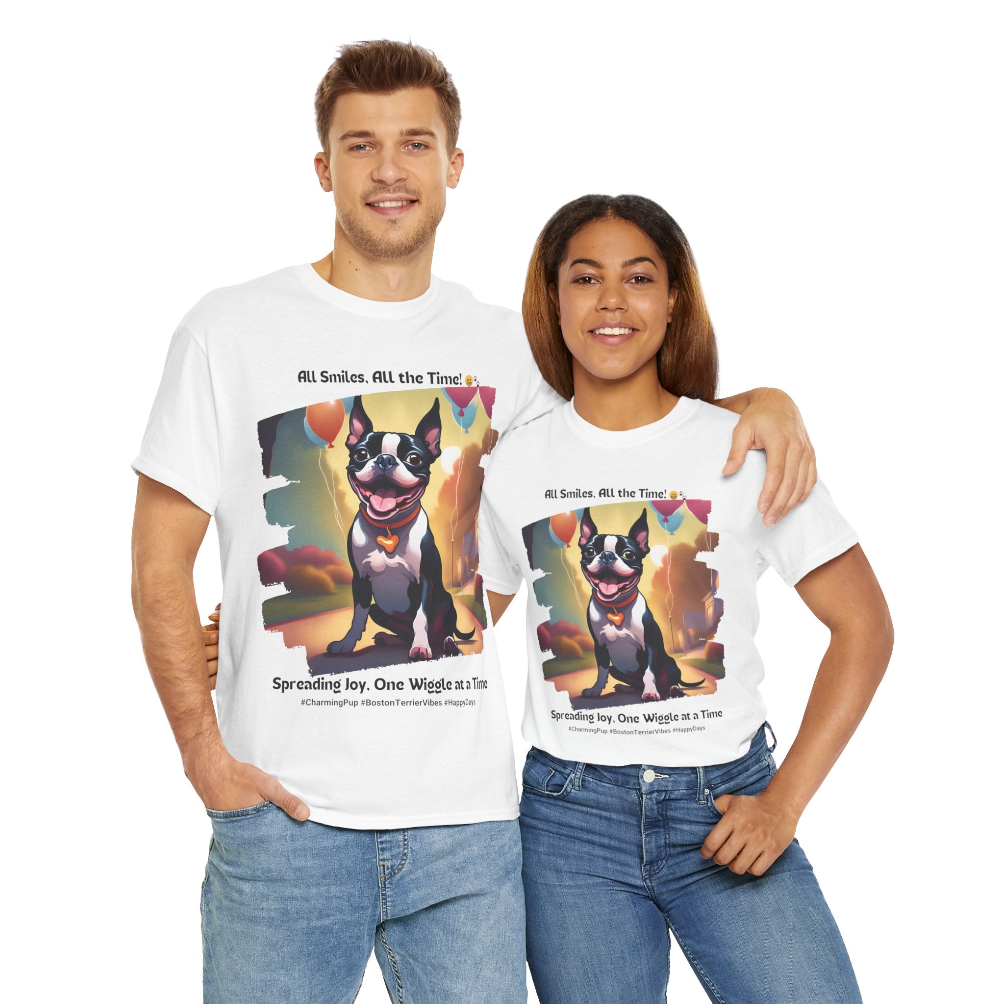 Unisex - Happy Days: Boston Terrier T-Shirt