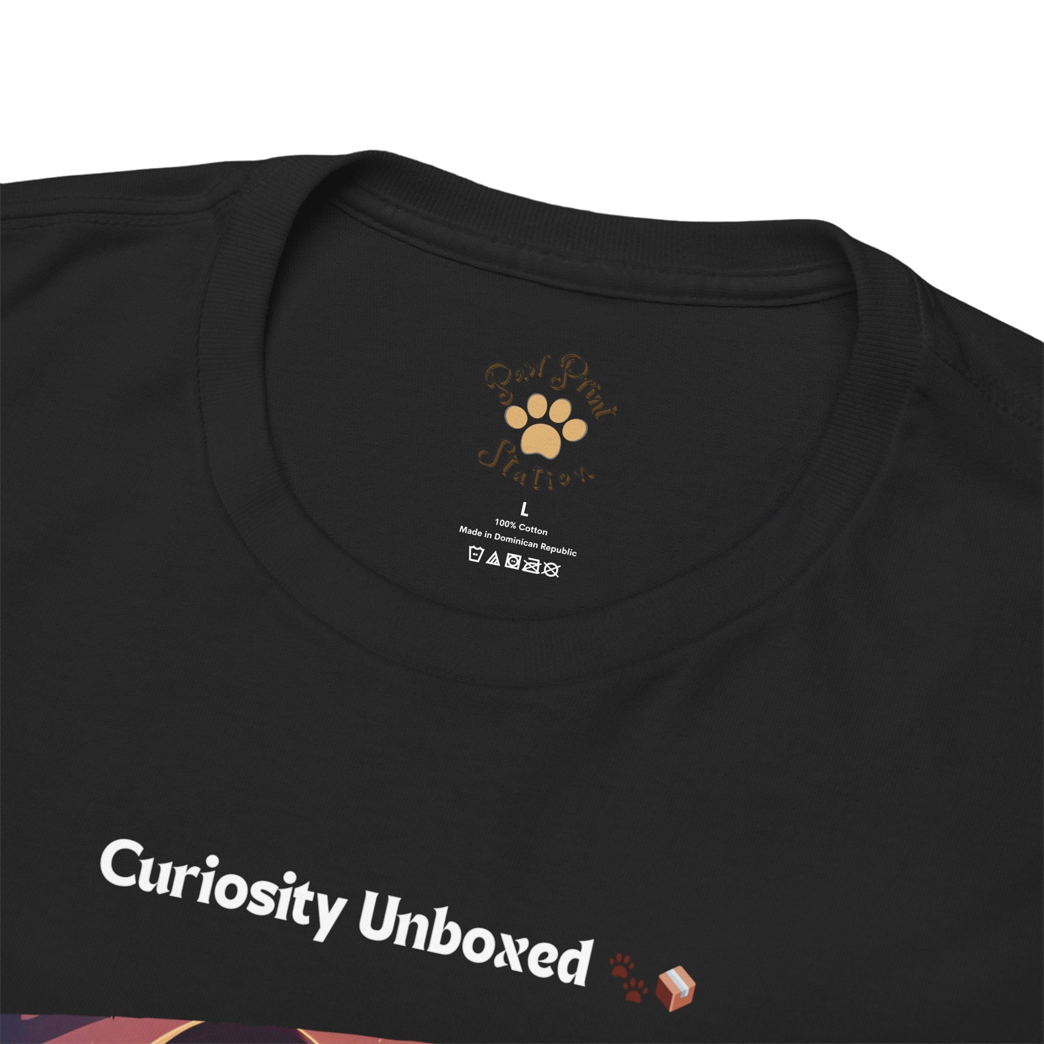 Men’s “Curiosity Unboxed” Maine Coon T‑Shirt – Adventurous Cat Dad Gift