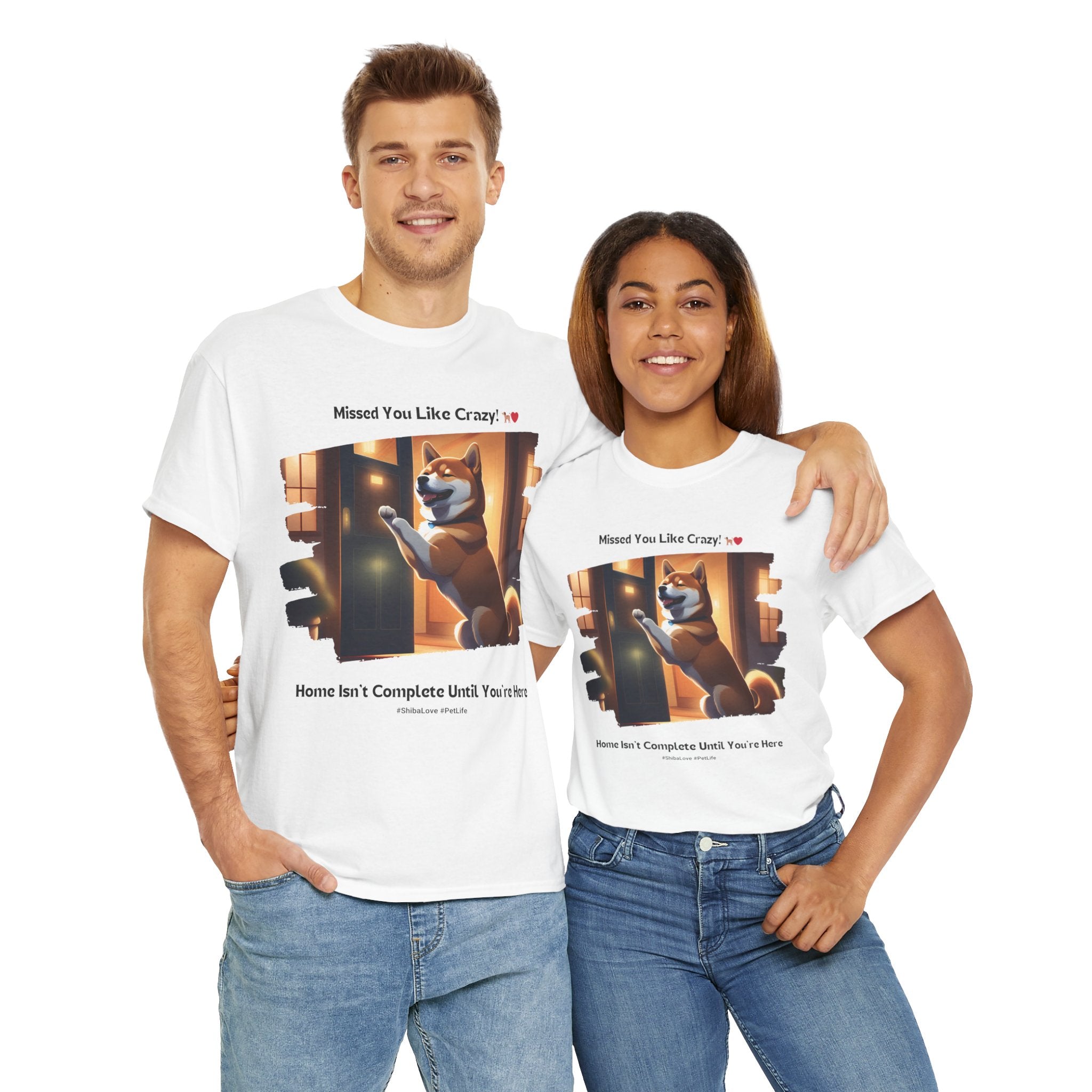 Unisex - Missed You Like Crazy: Shiba Inu T-Shirt