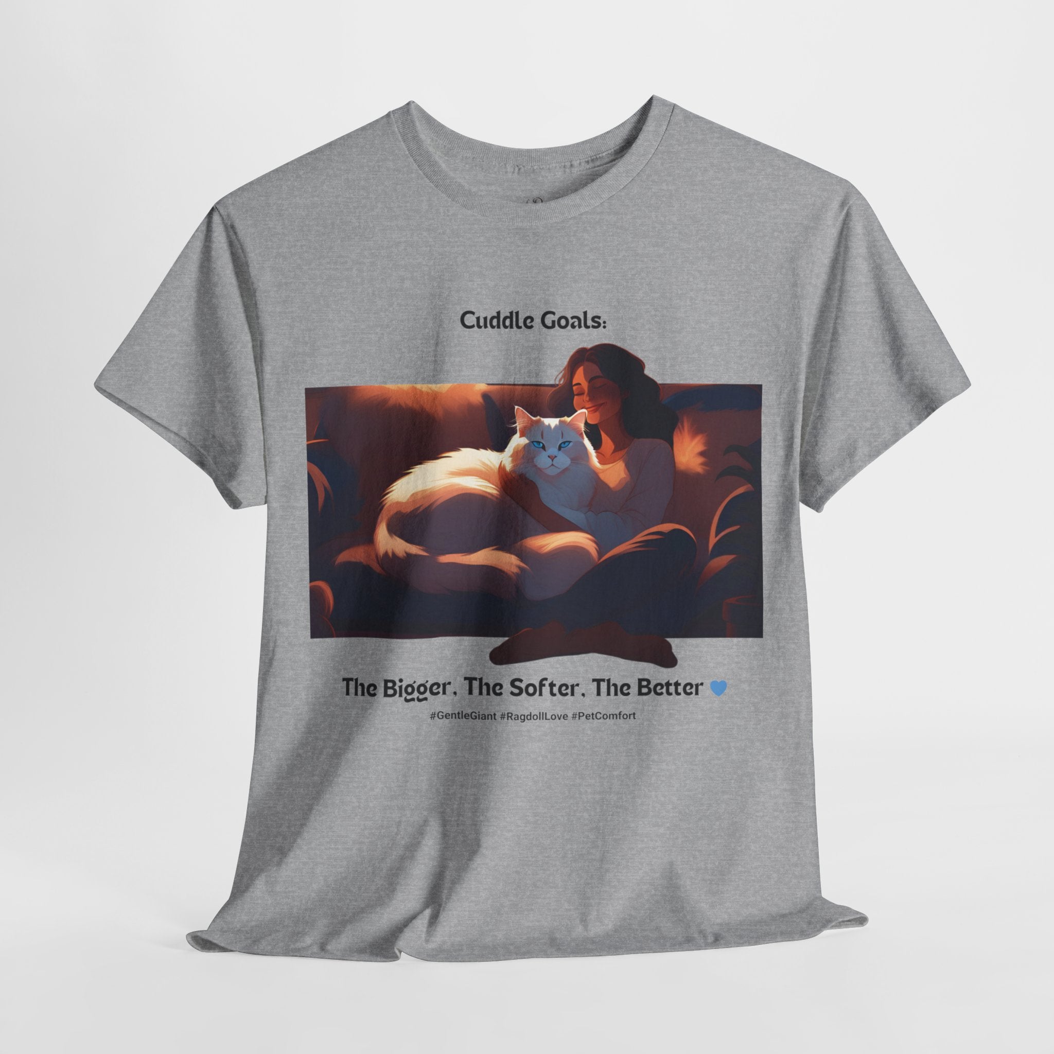 Women’s “Cuddle Goals” Ragdoll T‑Shirt – Snuggle Cat Mom Gift