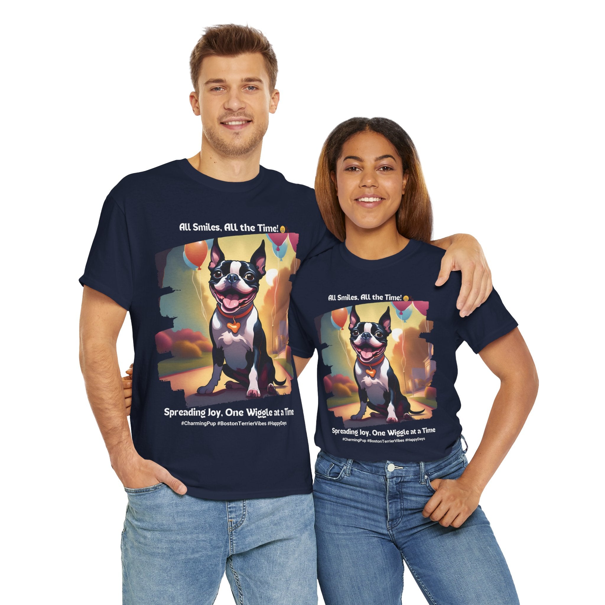 Unisex - Happy Days: Boston Terrier T-Shirt