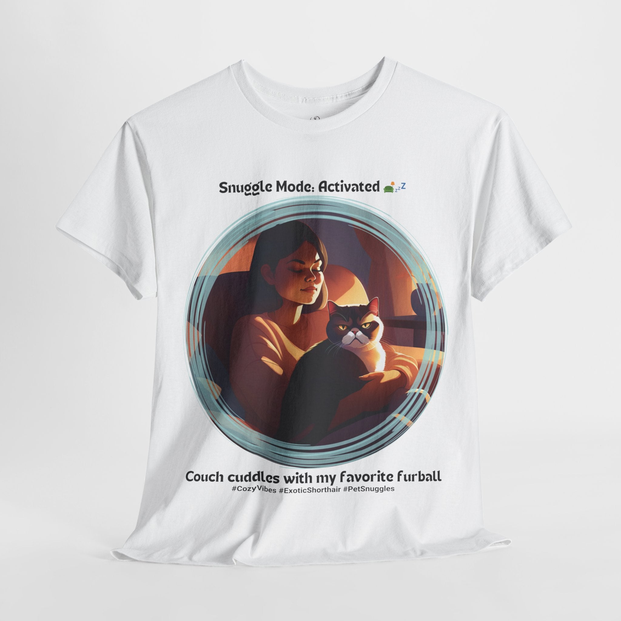 Women’s “Snuggle Mode: Activated” Exotic Shorthair T‑Shirt – Snuggle Cat Mom Gift
