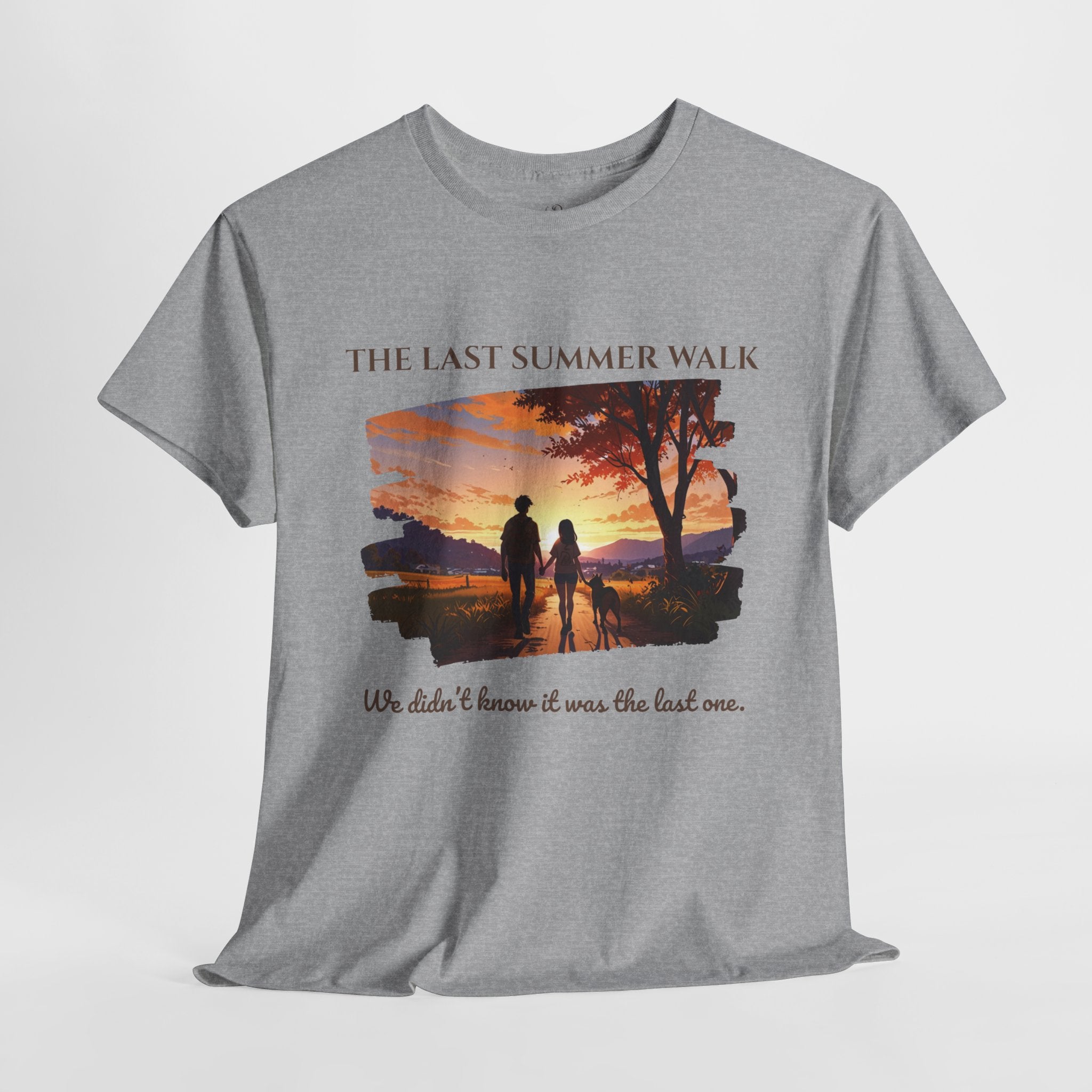 Unisex “The Last Summer Walk” Pet Parent T-Shirt – Sentimental Late Summer Dog Lover Tee
