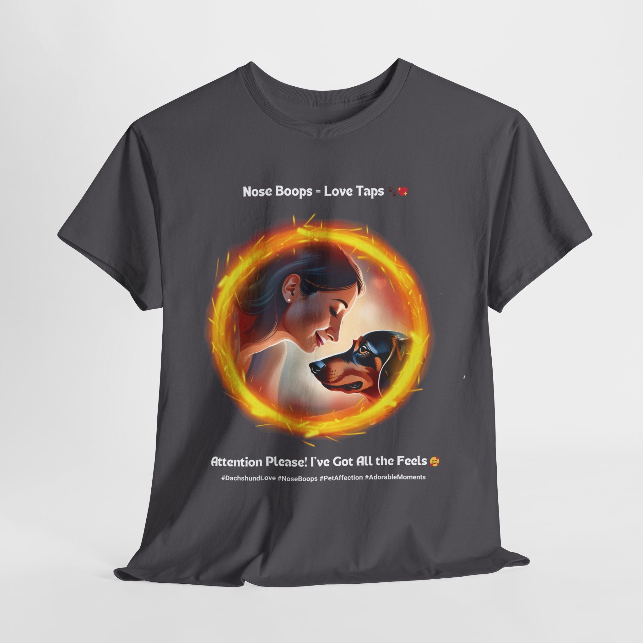 Women's - Nose Boops = Love Taps: Dachshund Affection T-Shirt