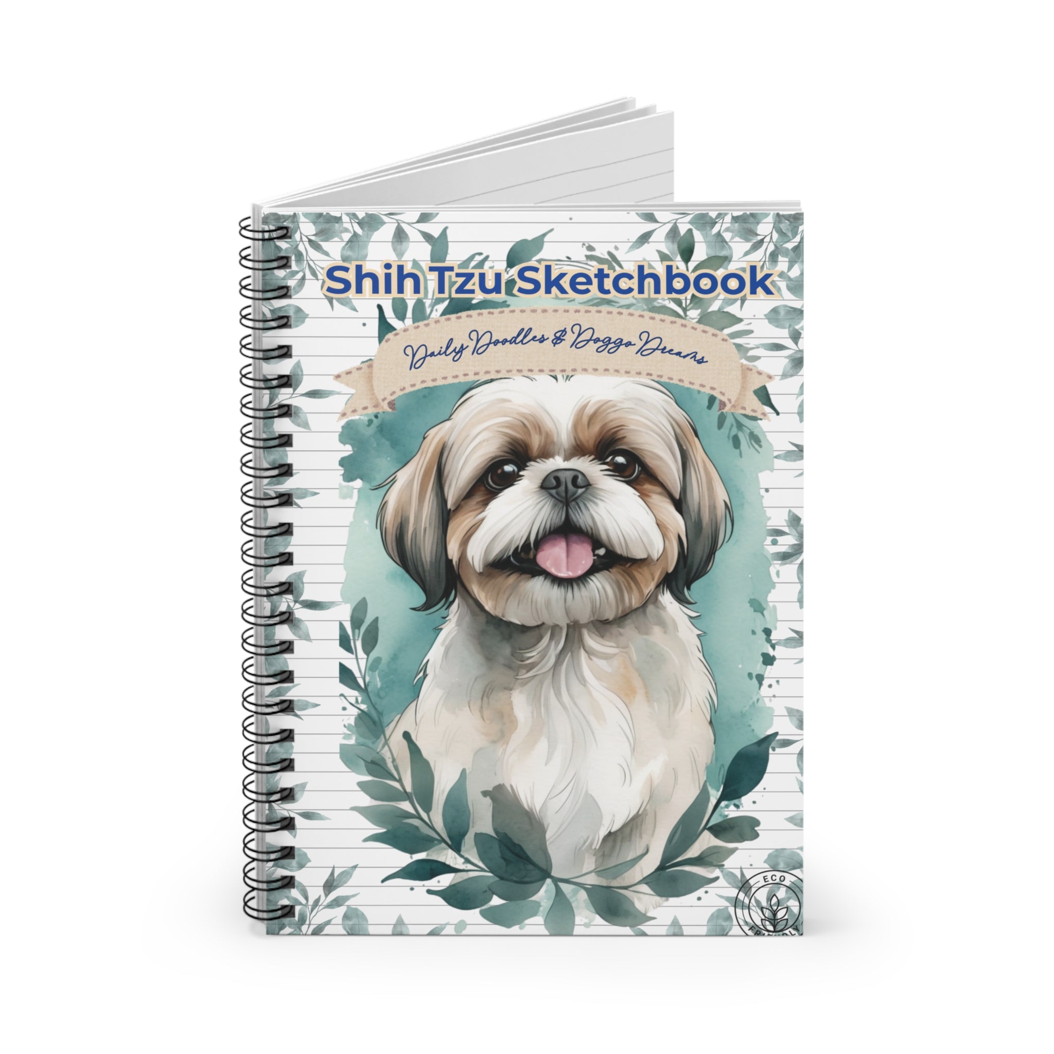 Shih Tzu Sketchbook - Perfect for Dog Lovers, Pet Owners, Journaling, Gift for Dog Lovers, Cute Animal Notebook, Spiral Notebook