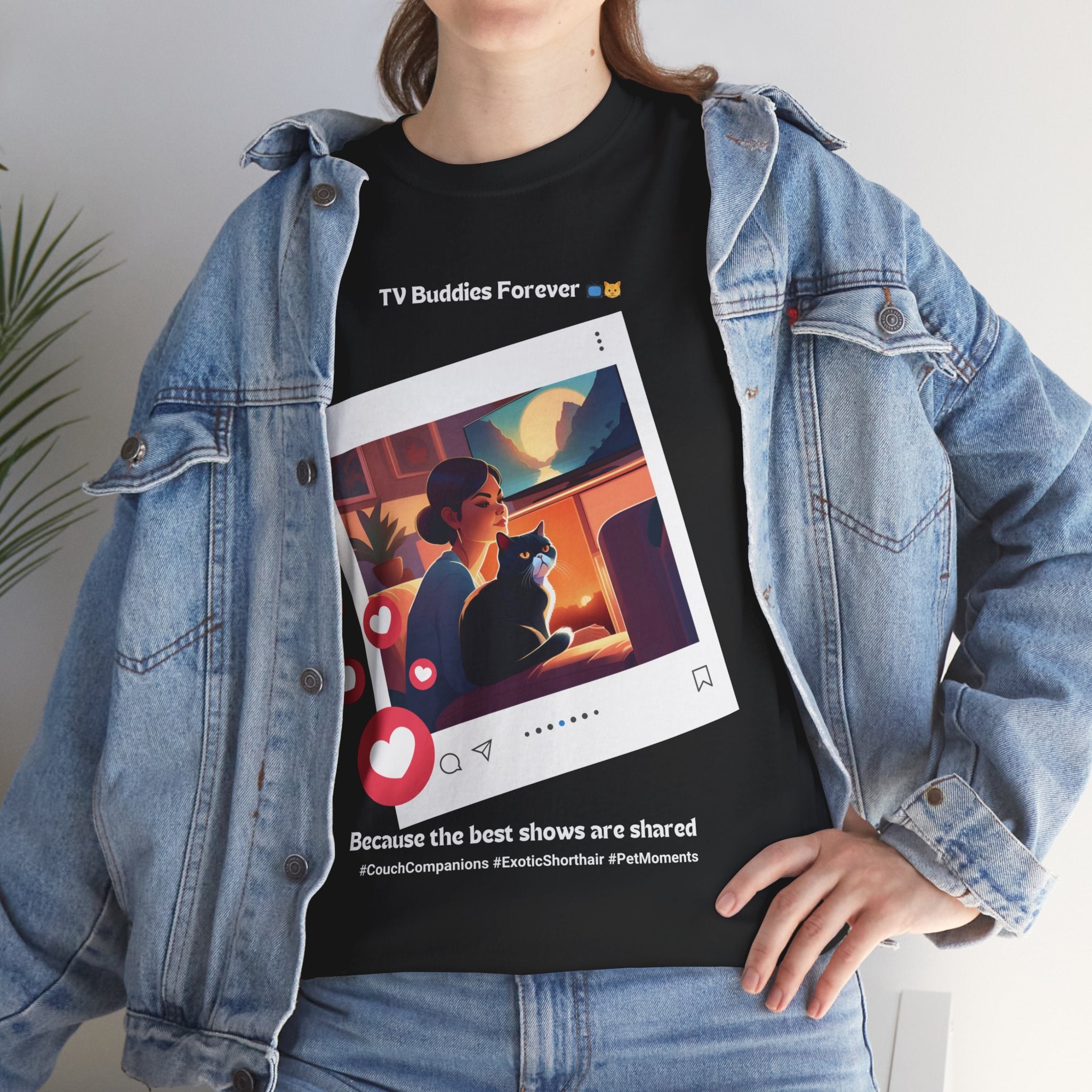 Women's - TV Buddies Forever: Exotic Shorthair Love T-Shirt