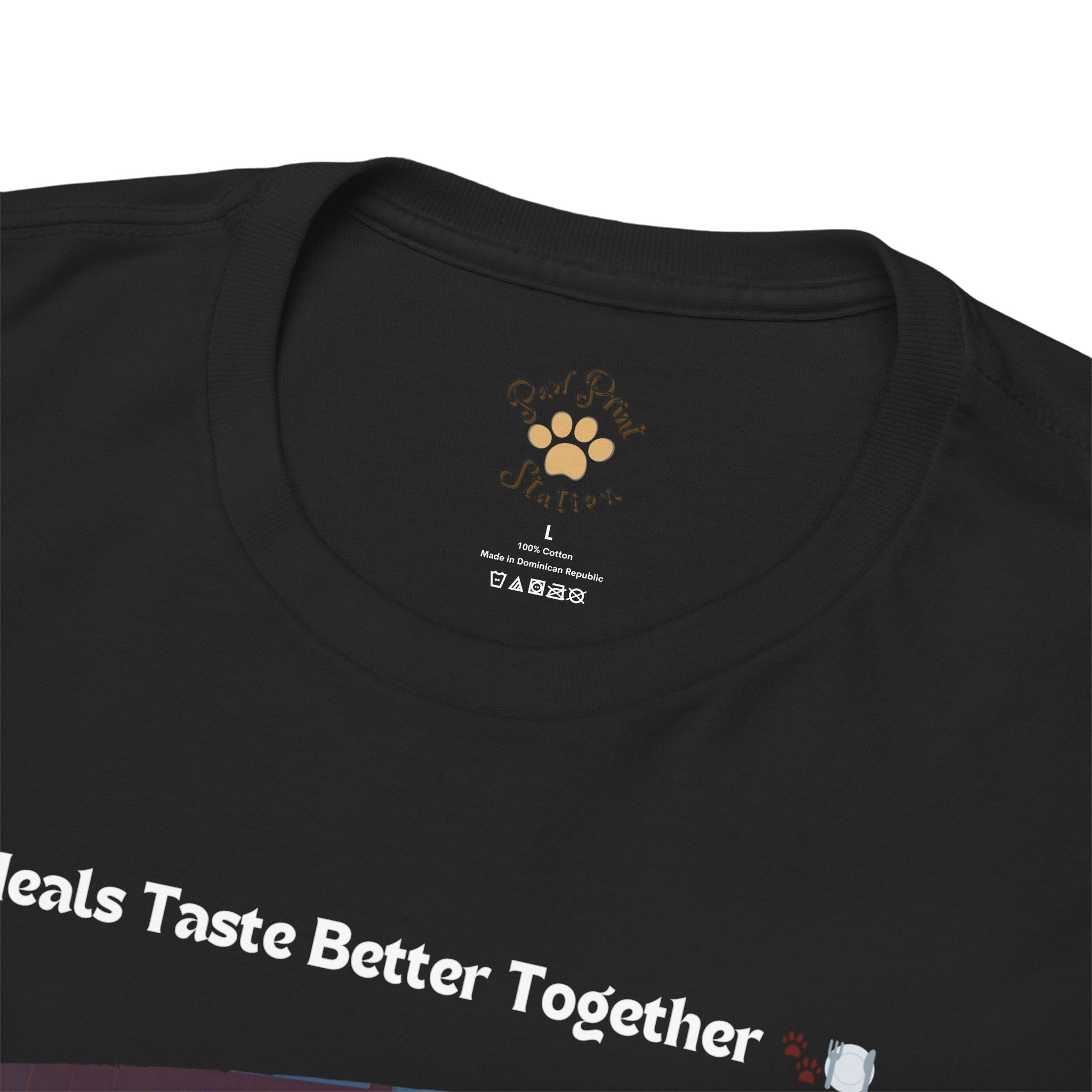Women’s “Meals Taste Better Together” Maine Coon T‑Shirt – Meal Buddy Cat Gift