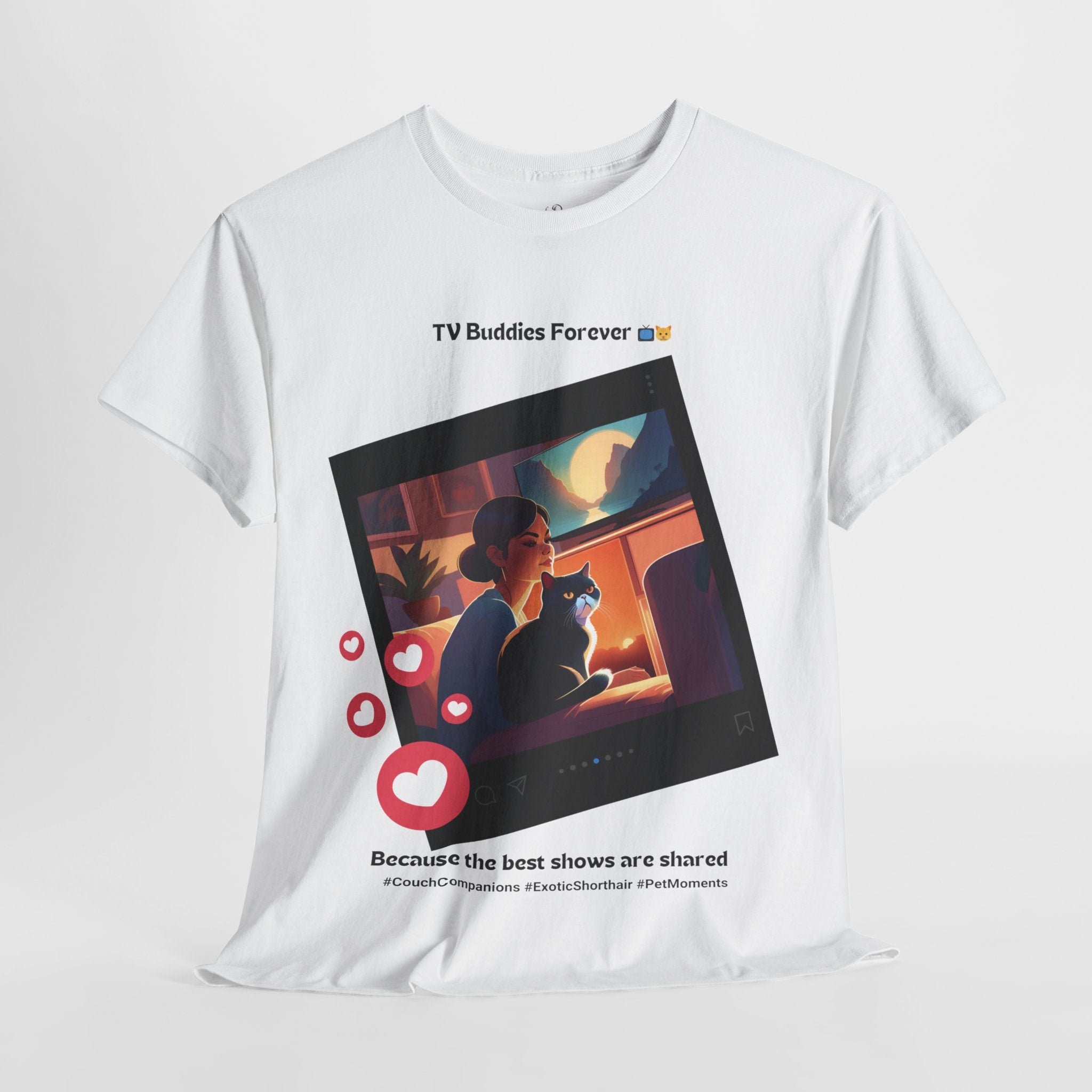 Women's - TV Buddies Forever: Exotic Shorthair Love T-Shirt