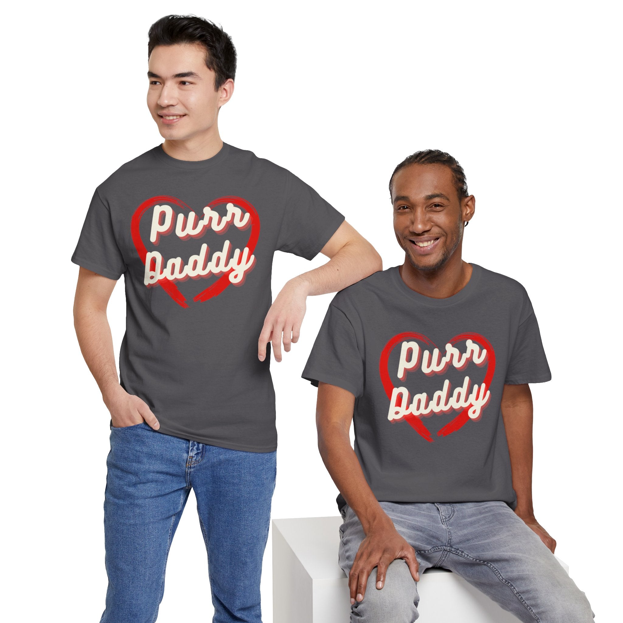 Men’s “Purr Daddy Pride” T-Shirt – Cat Dad Love, Feline Lover Gift