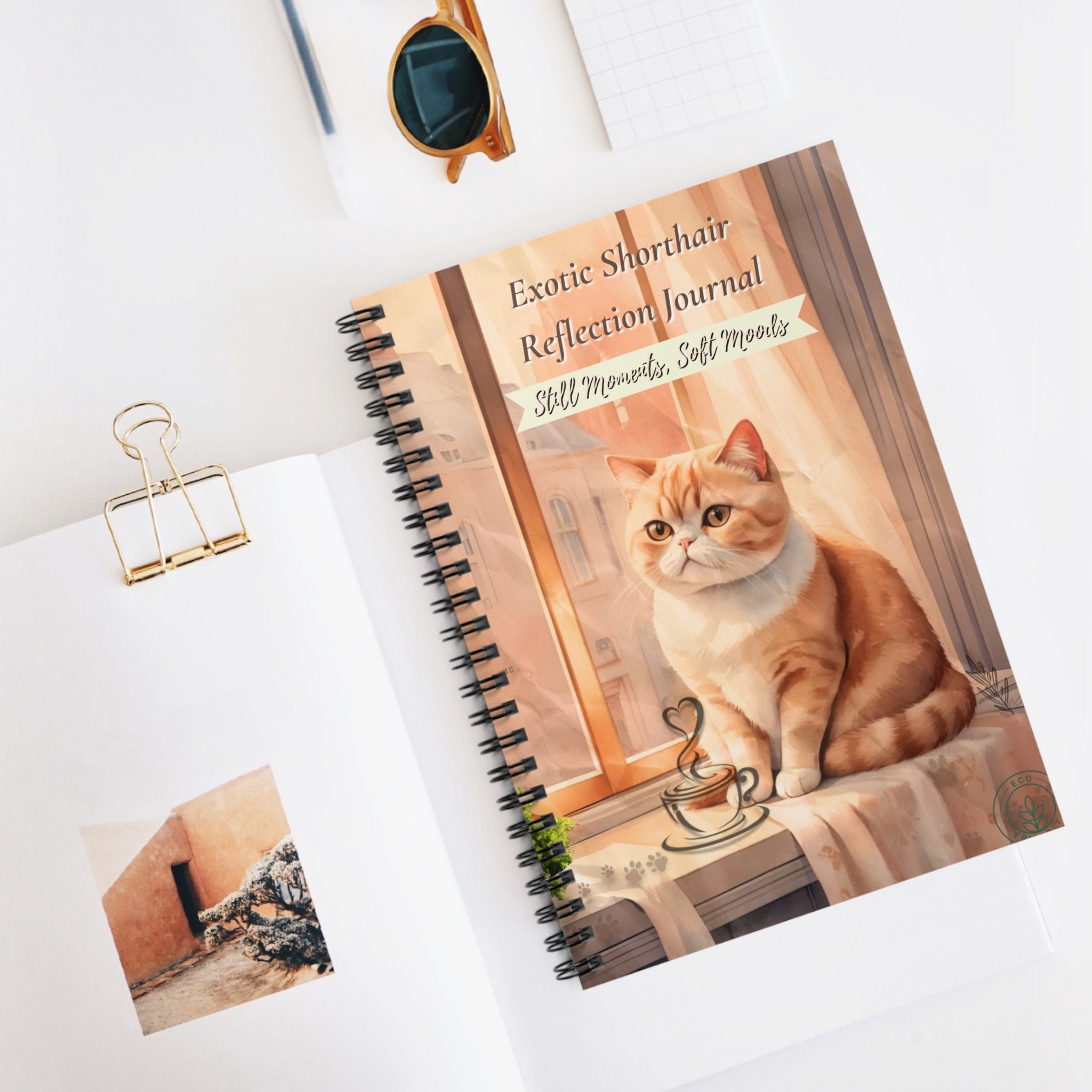 Exotic Shorthair Reflection Journal | Cute Cat Notebook for Cat Lovers, Gifts for Pet Owners, Cozy Home Decor, Cat Mom Gifts