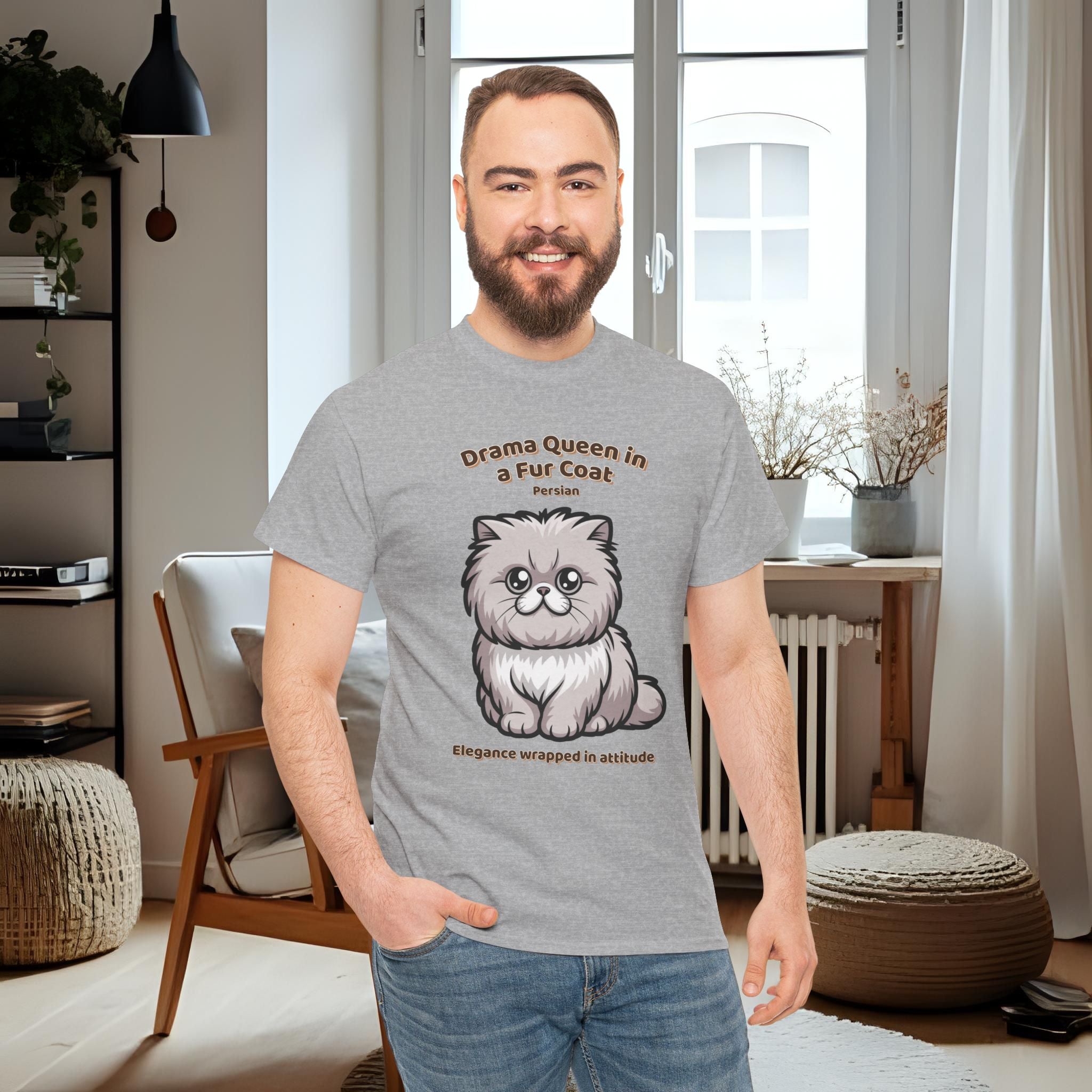 Unisex T-Shirt – Drama Queen in a Fur Coat: Persian Everyday Moments Edition
