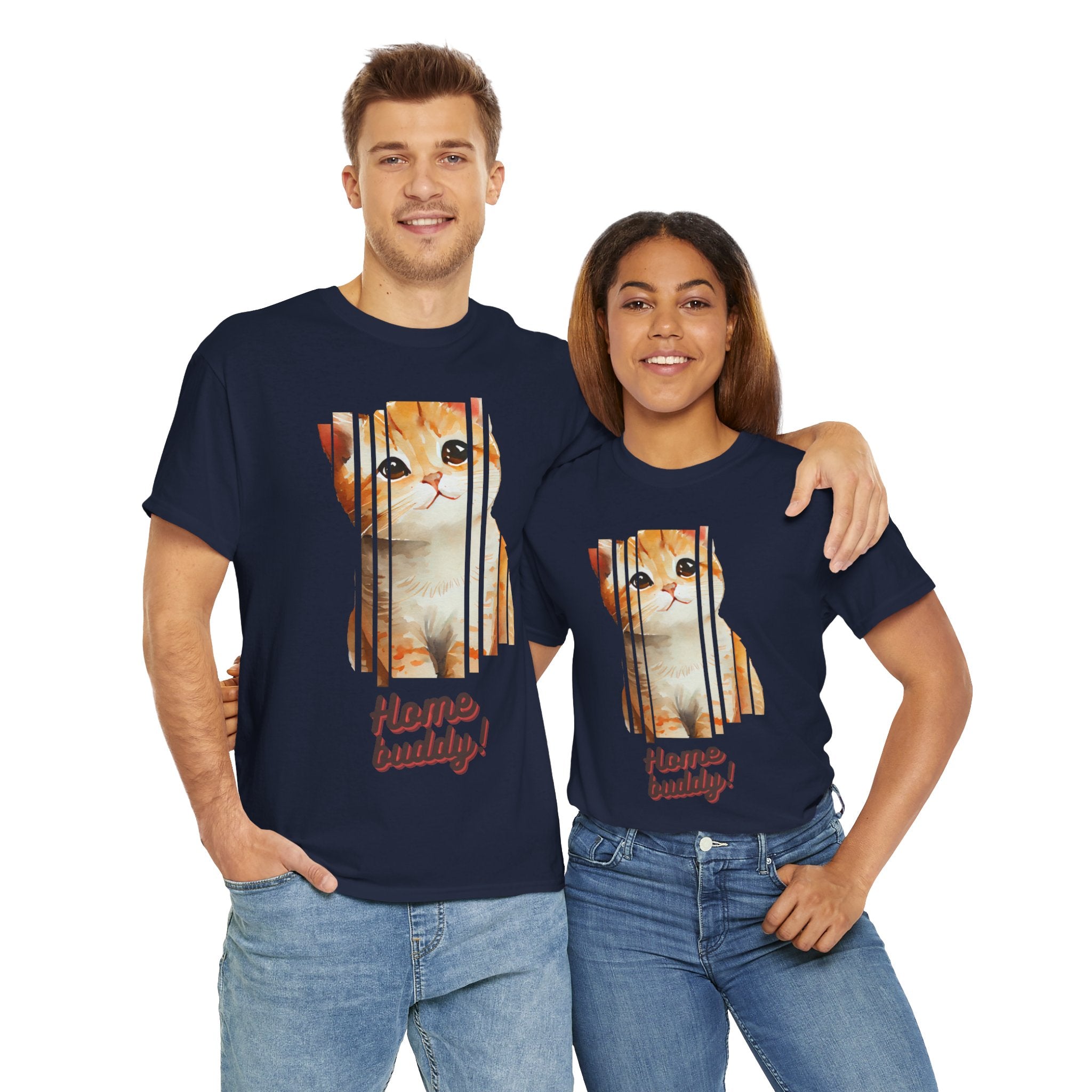 Unisex “Home Buddy” Pet T-Shirt – Stay-At-Home Snuggles, Animal Lover Gift