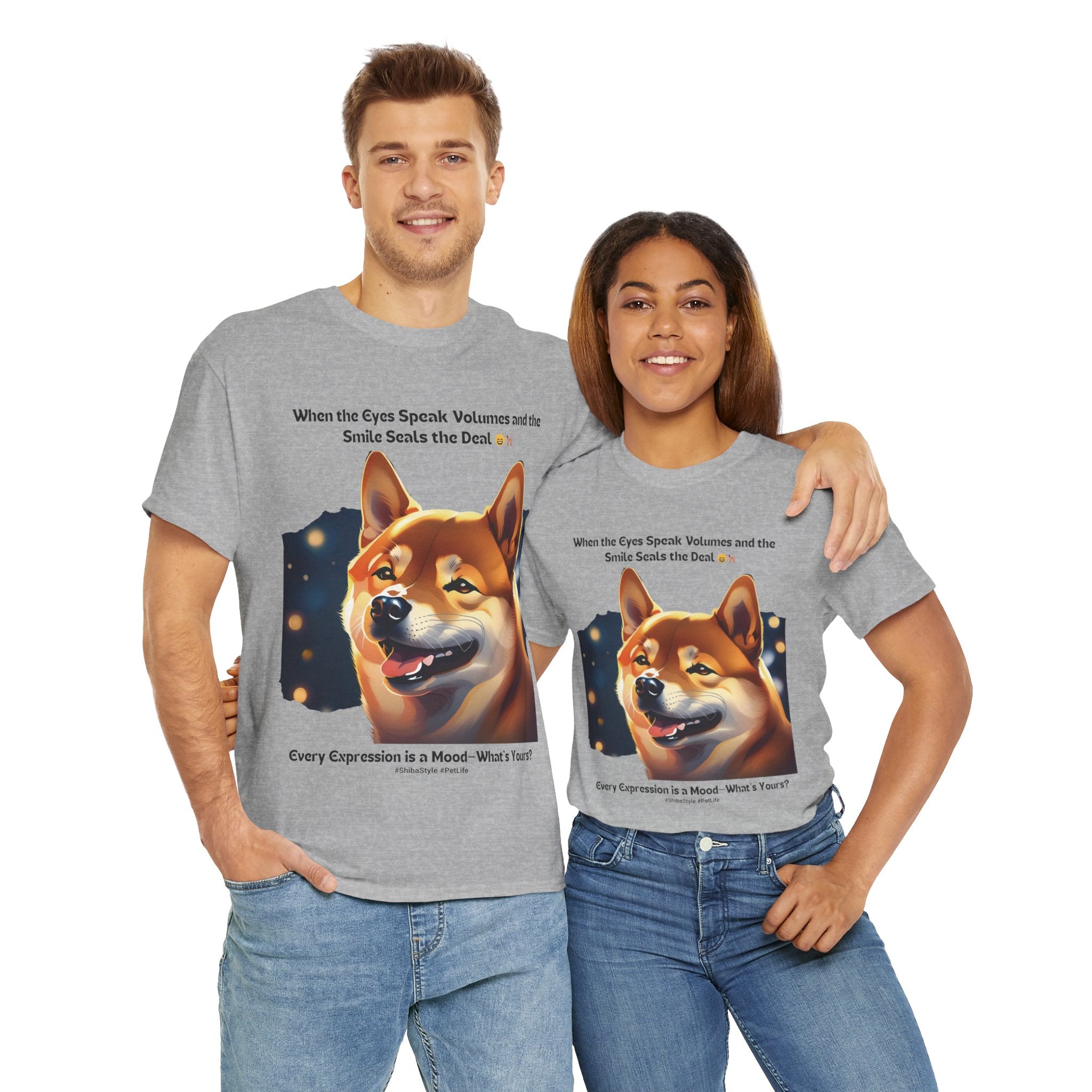 Unisex - When the Eyes Speak Volumes: Shiba Inu T-Shirt