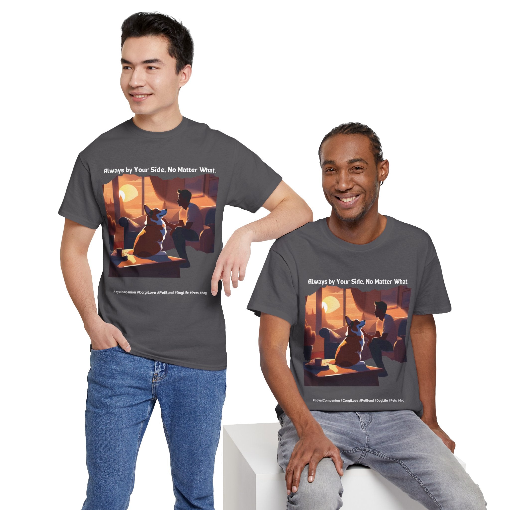 Men's - Always by Your Side: Corgi Love T-Shirt