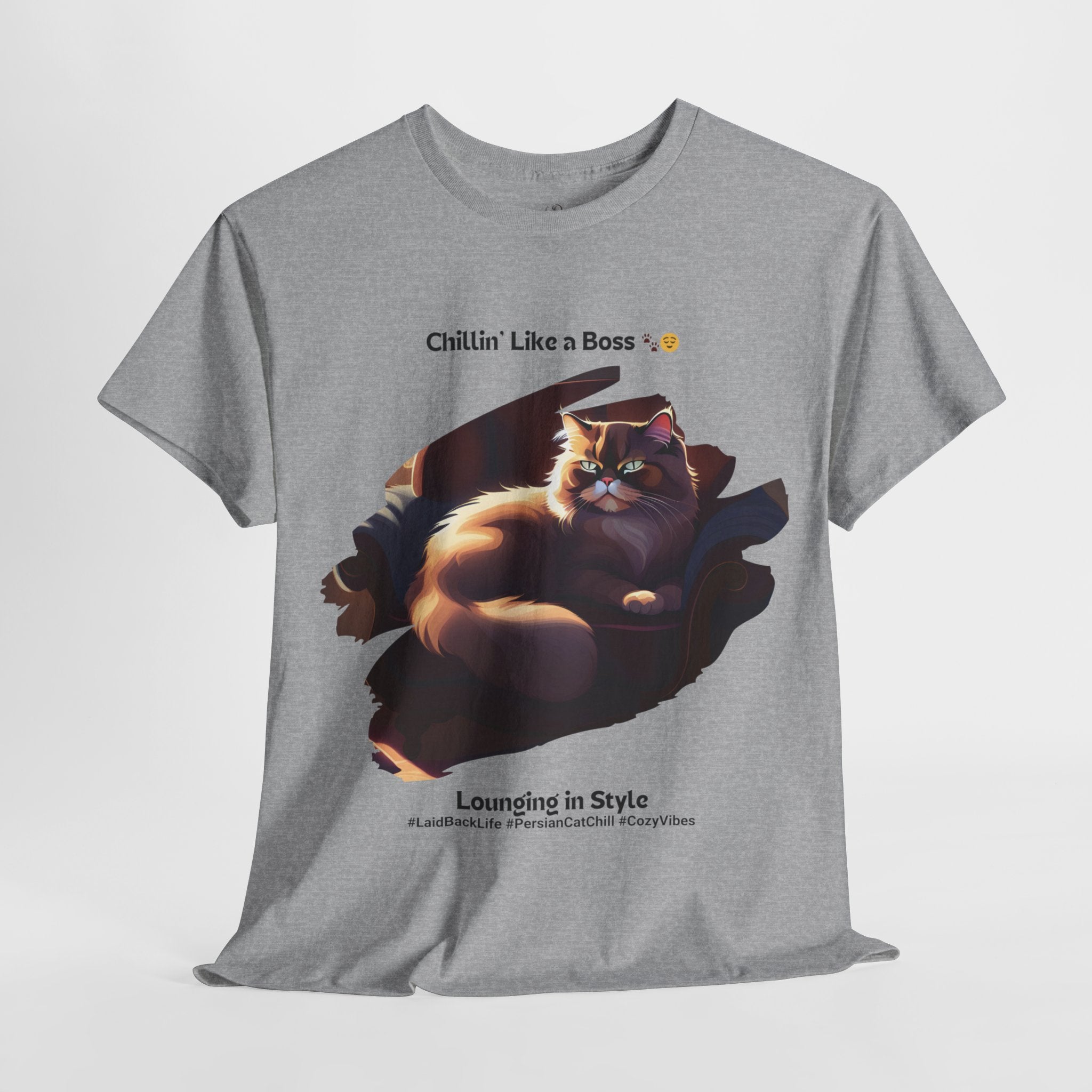 Unisex “Chillin’ Like a Boss” Persian T‑Shirt – Pampered Cat Gift